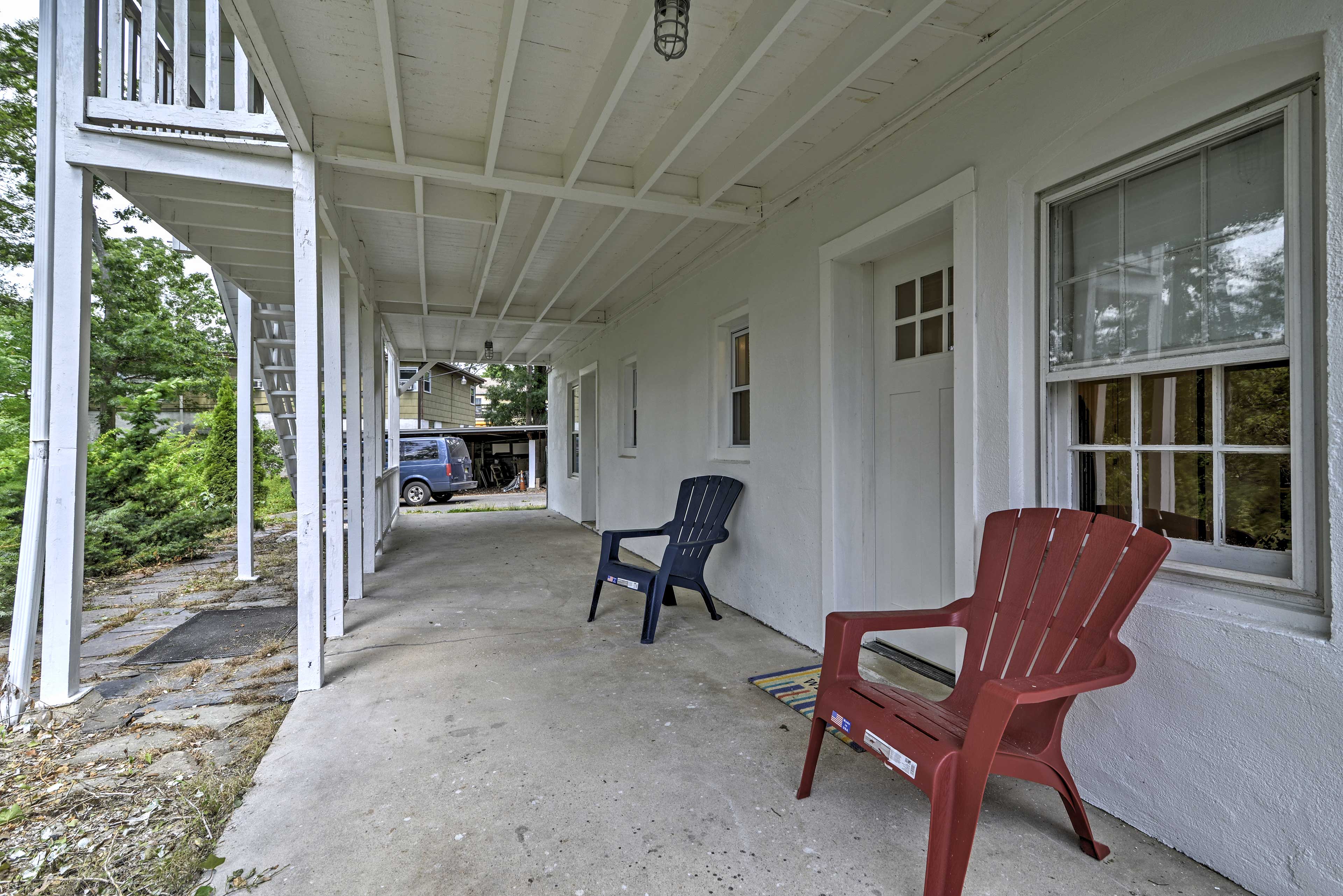 Relax and reminisce with your group on this lovely patio.