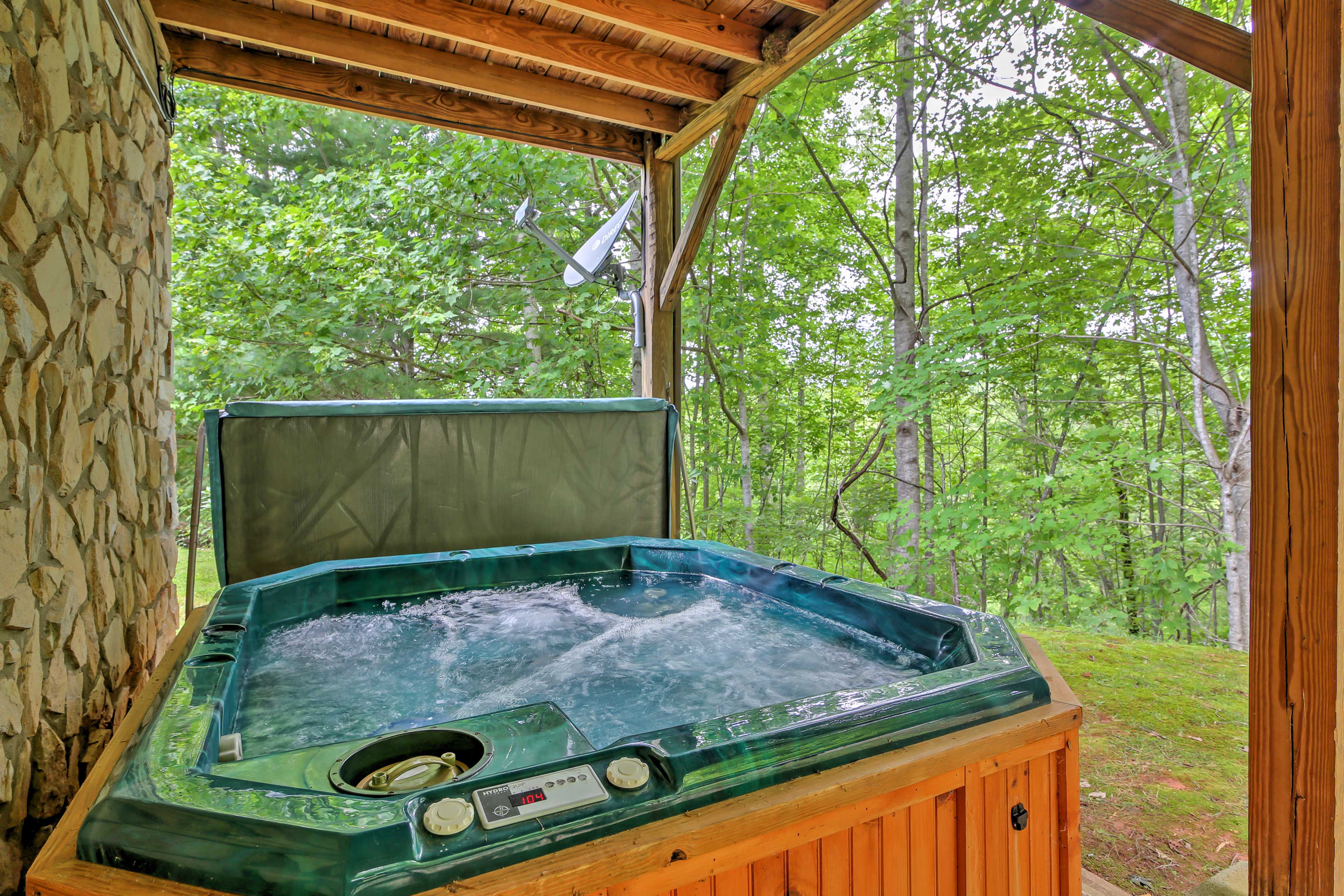 Patio | Private Hot Tub