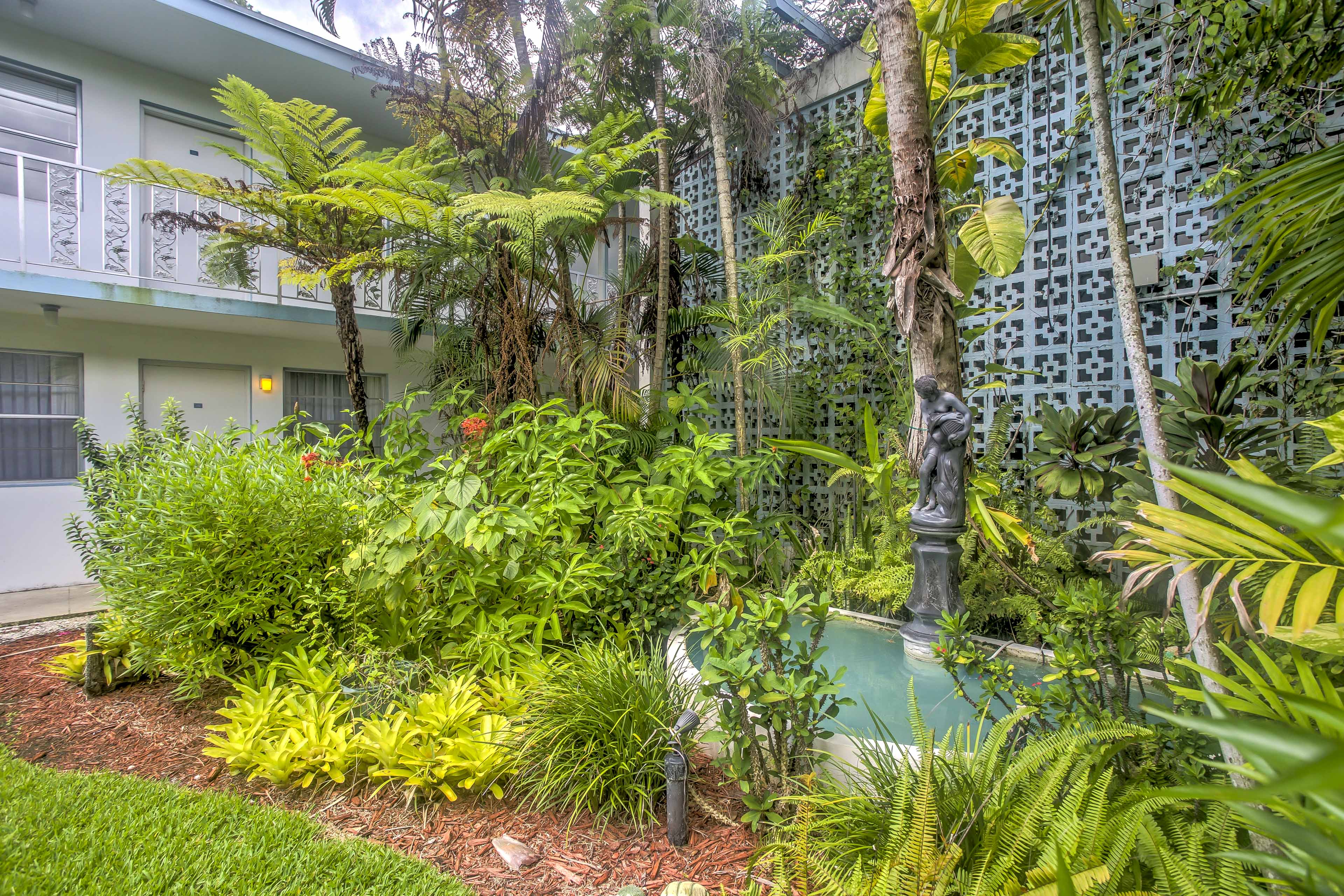 You'll love the vibrant greenery that greets you as you step outside the door.