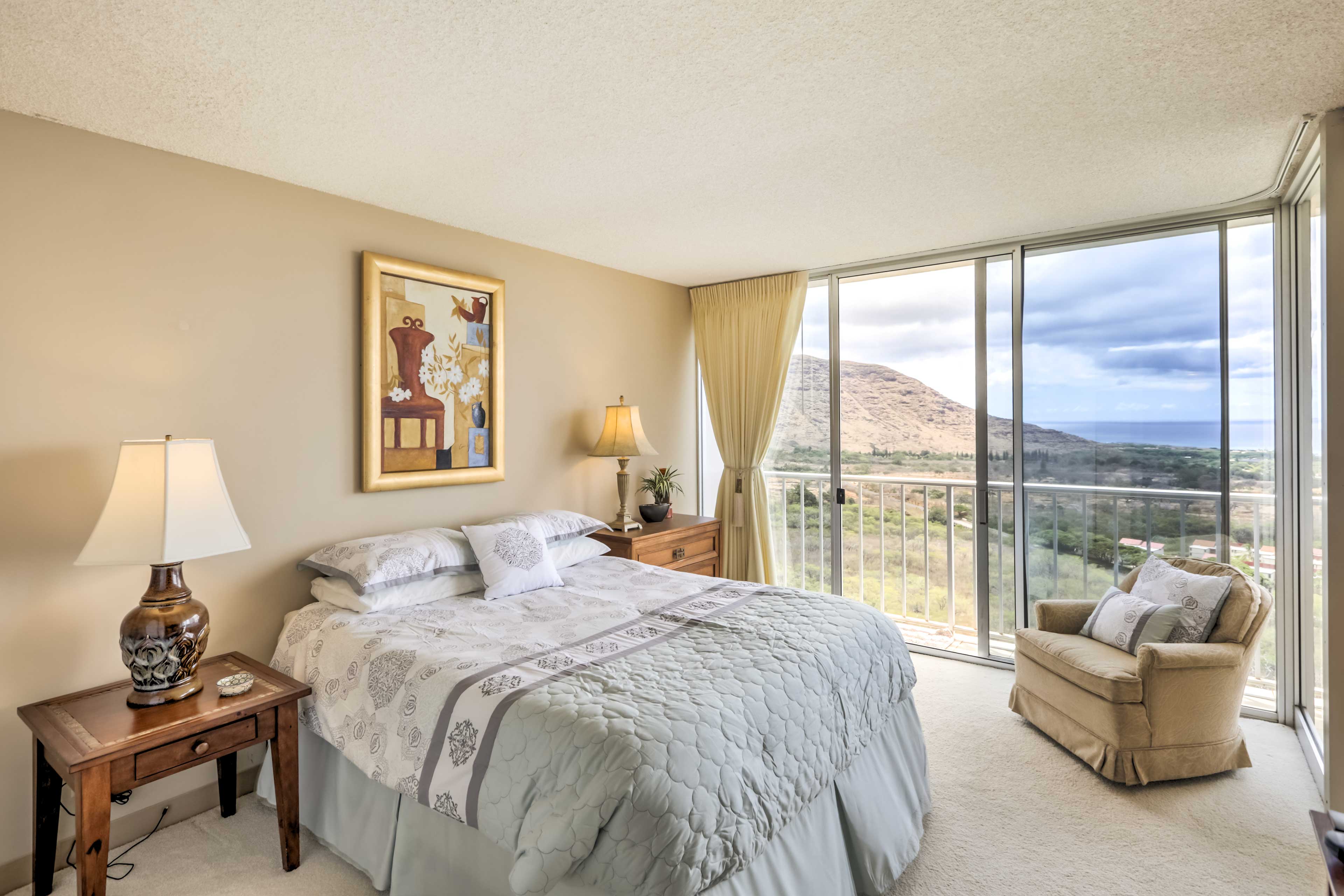 Bedroom 1 | Queen Bed | Linens Provided | Balcony Access