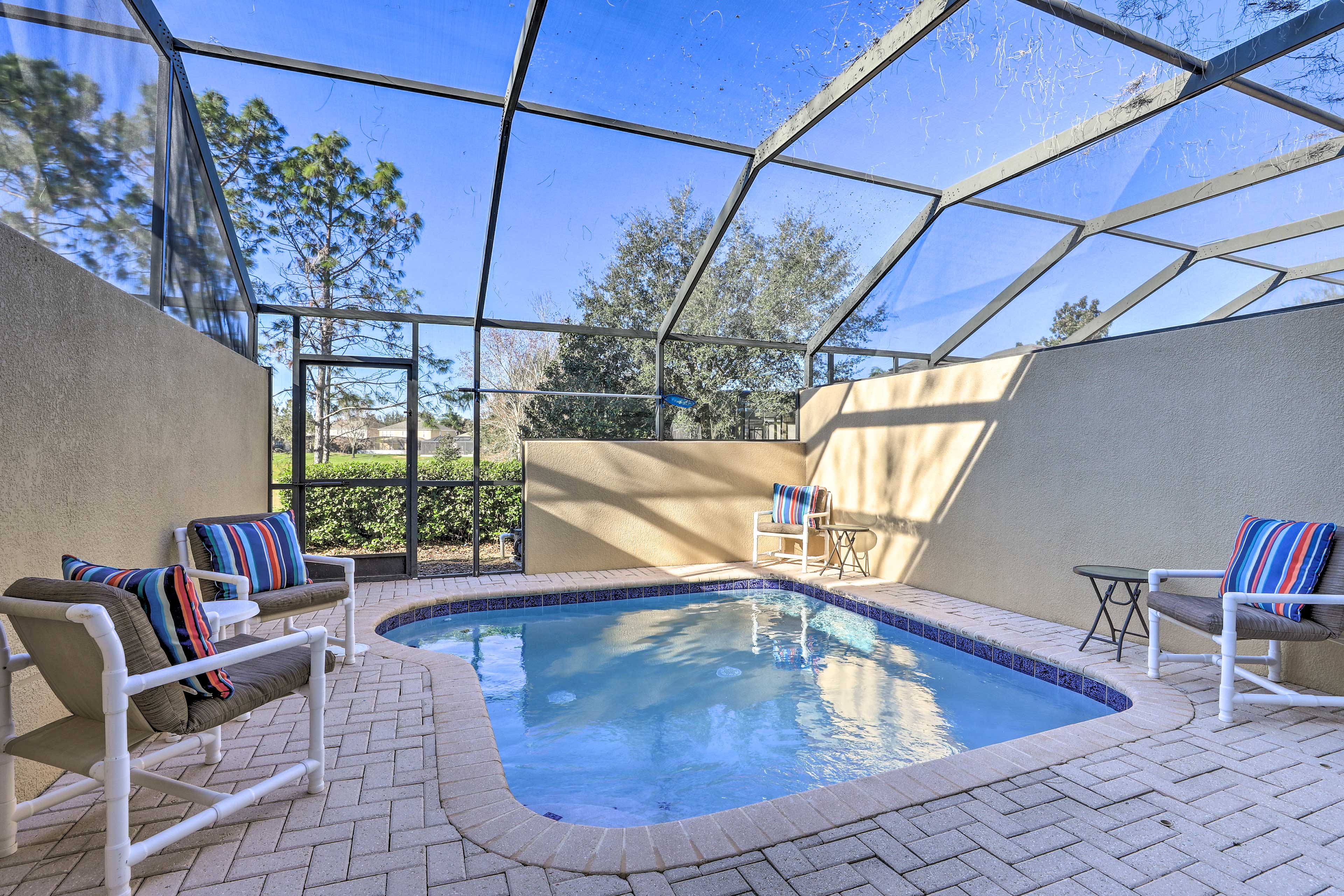 Private Screened-In Patio | Pool