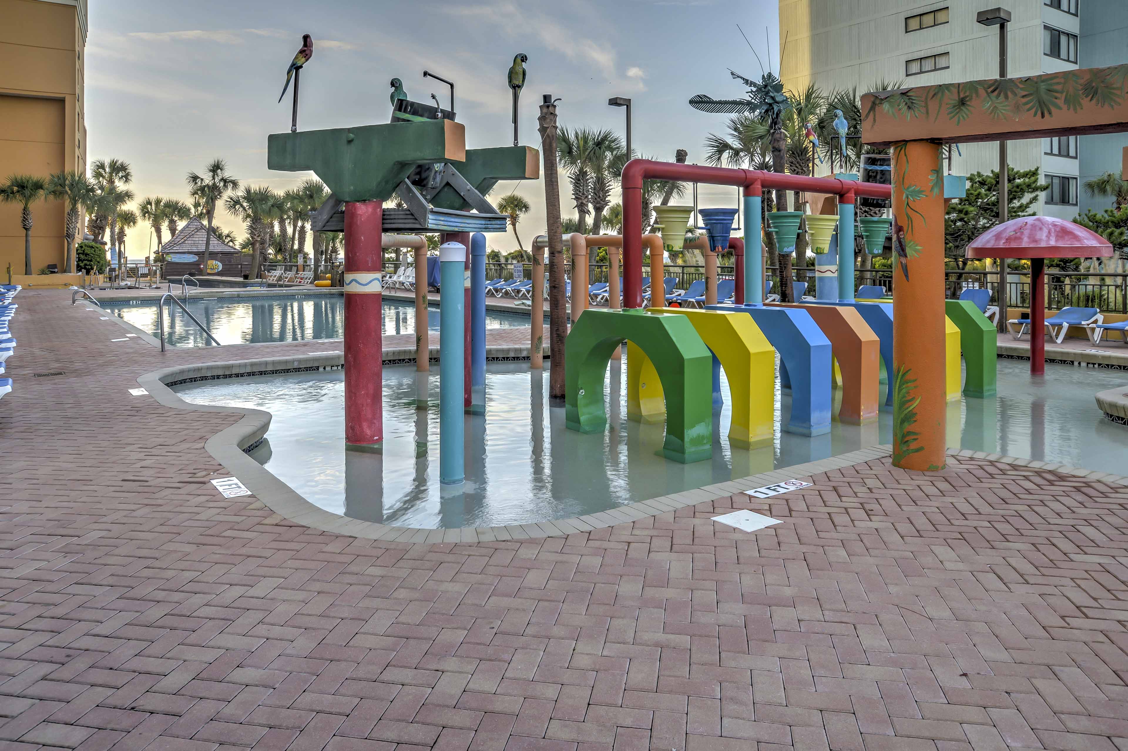 Kids will love spending time at the kiddie pool.