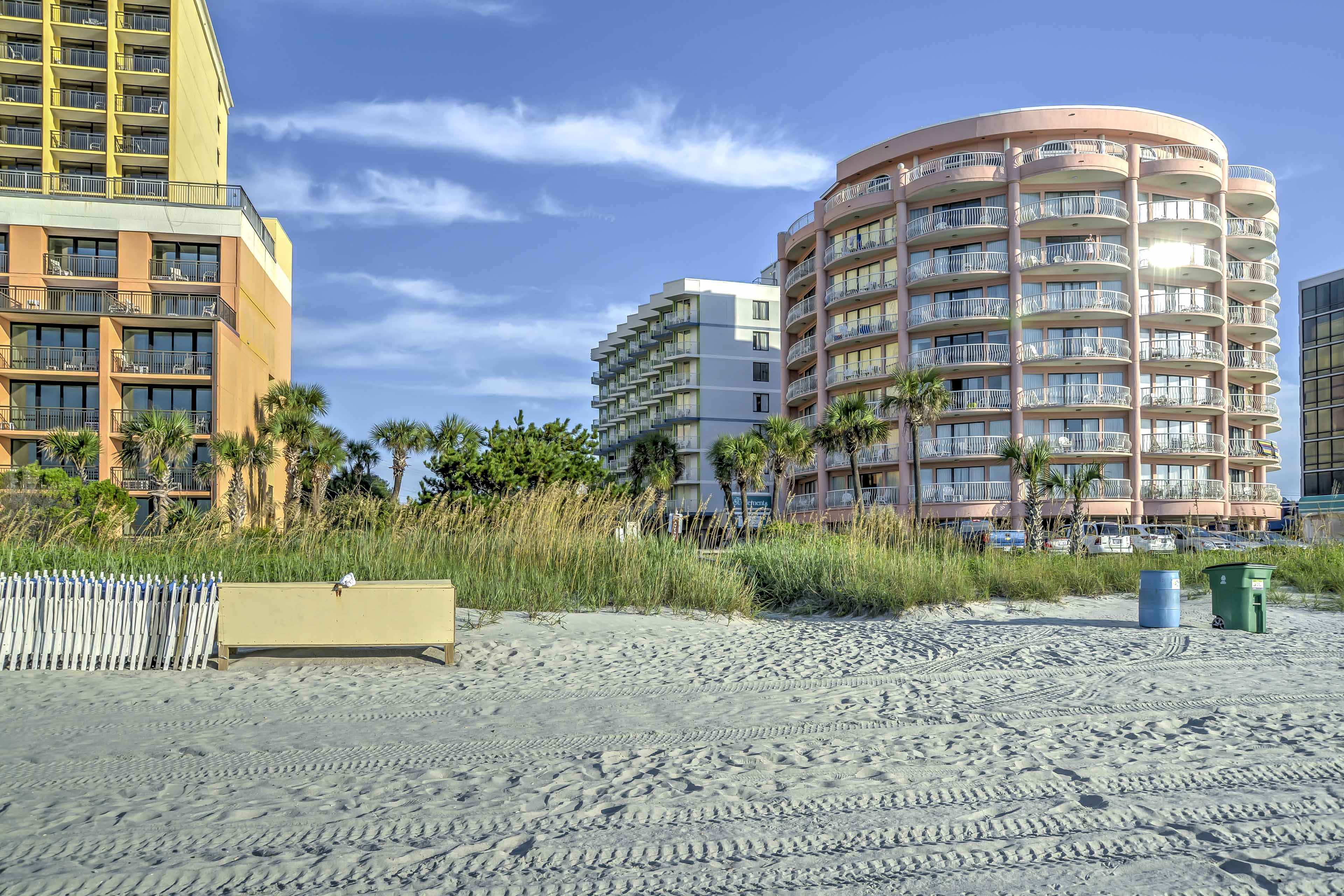Just steps from the beach, you'll have no shortage of fun in the sun.
