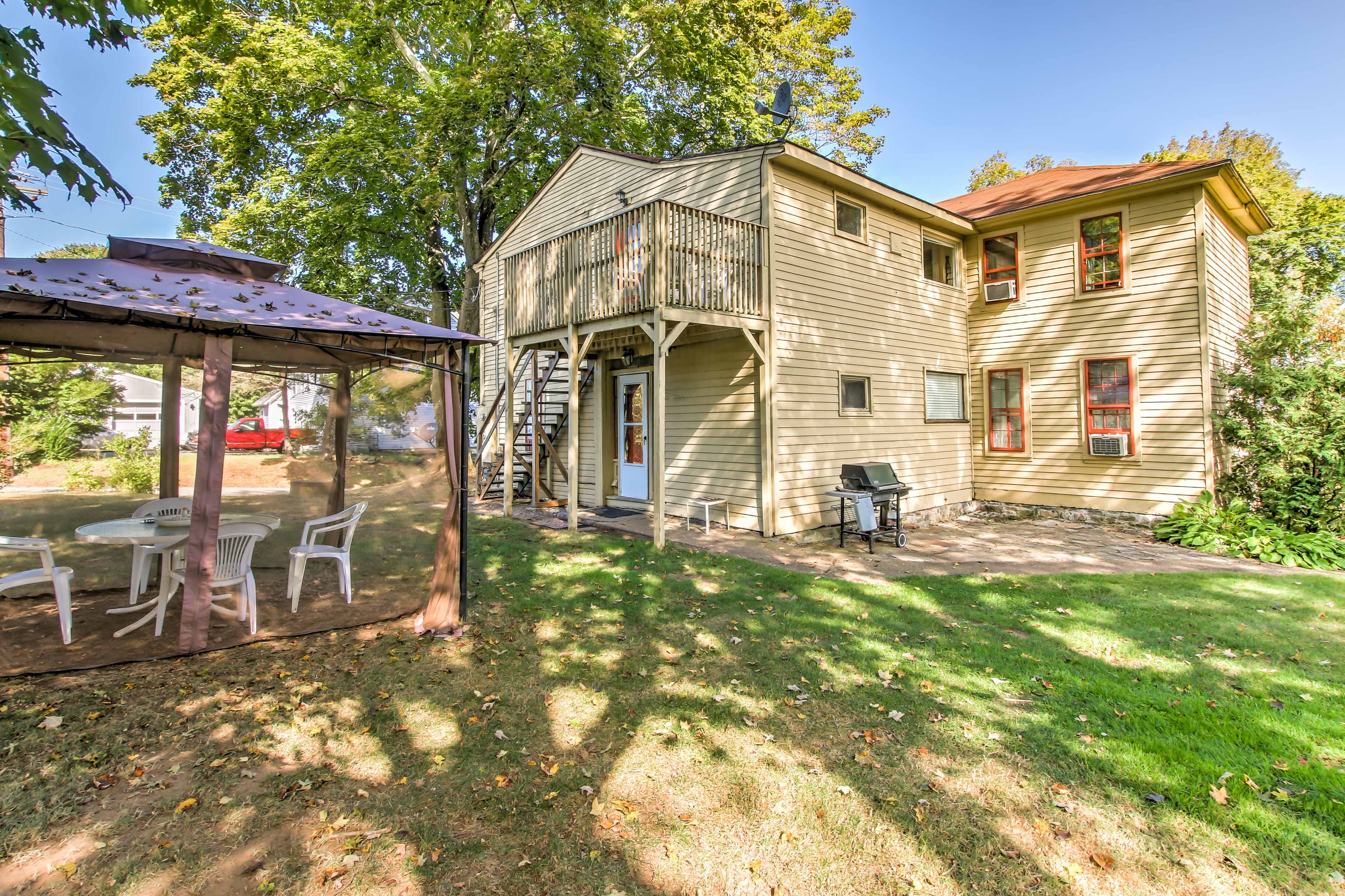 Breathe in fresh air and enjoy the changing leaves from the gazebo.