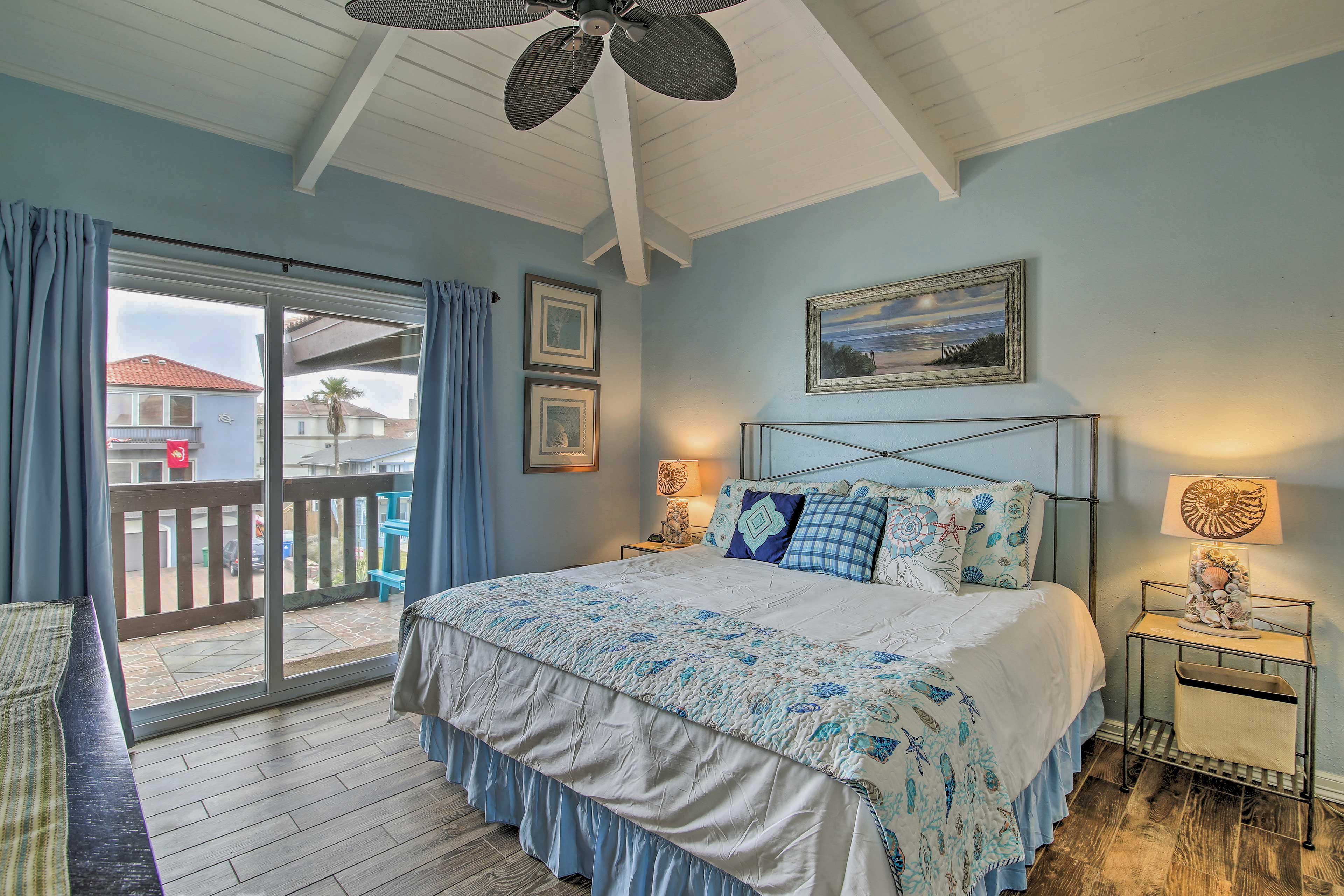 Bedroom | King Bed | Linens Provided | Balcony Access