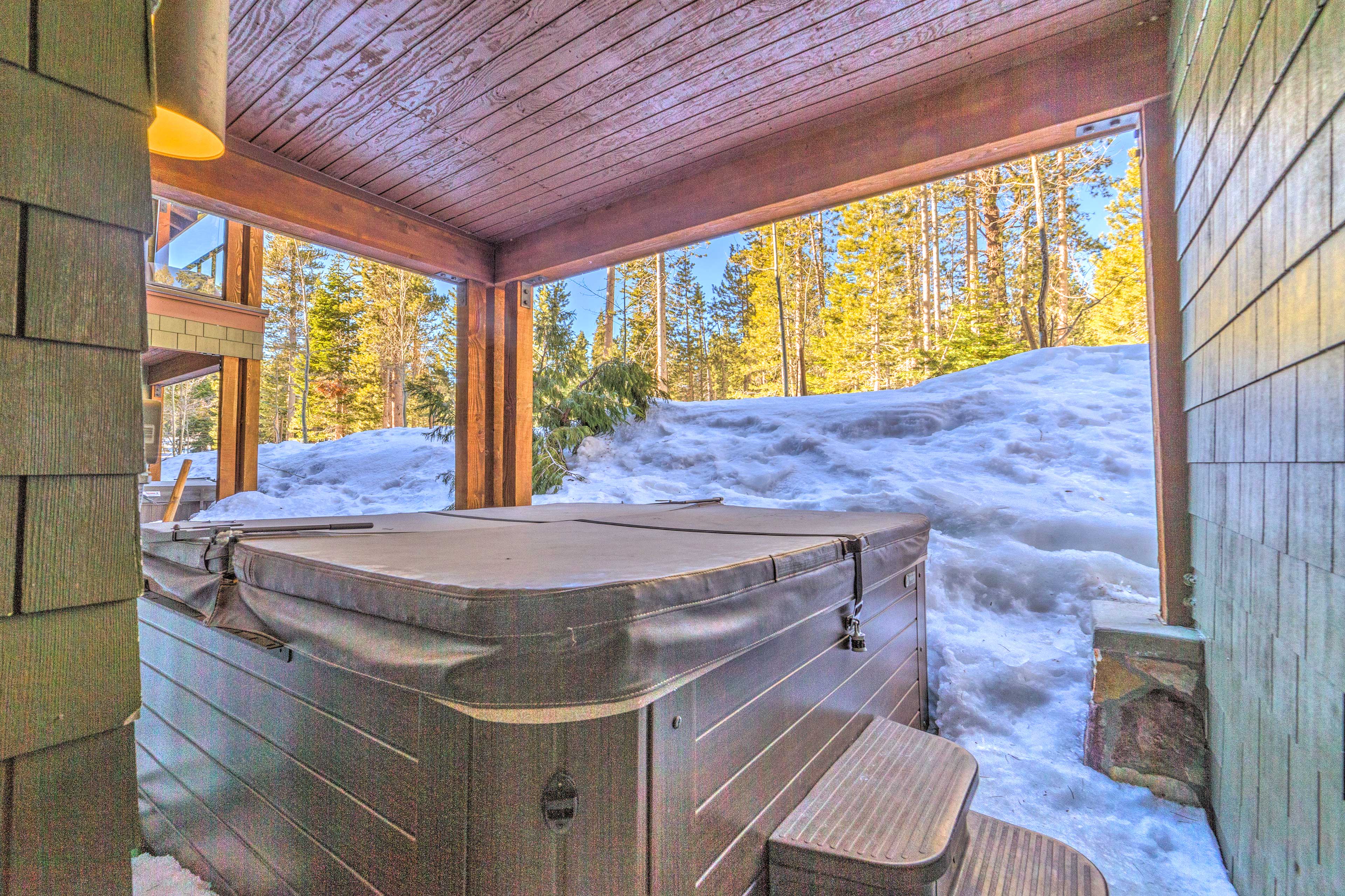 Patio | Private Hot Tub