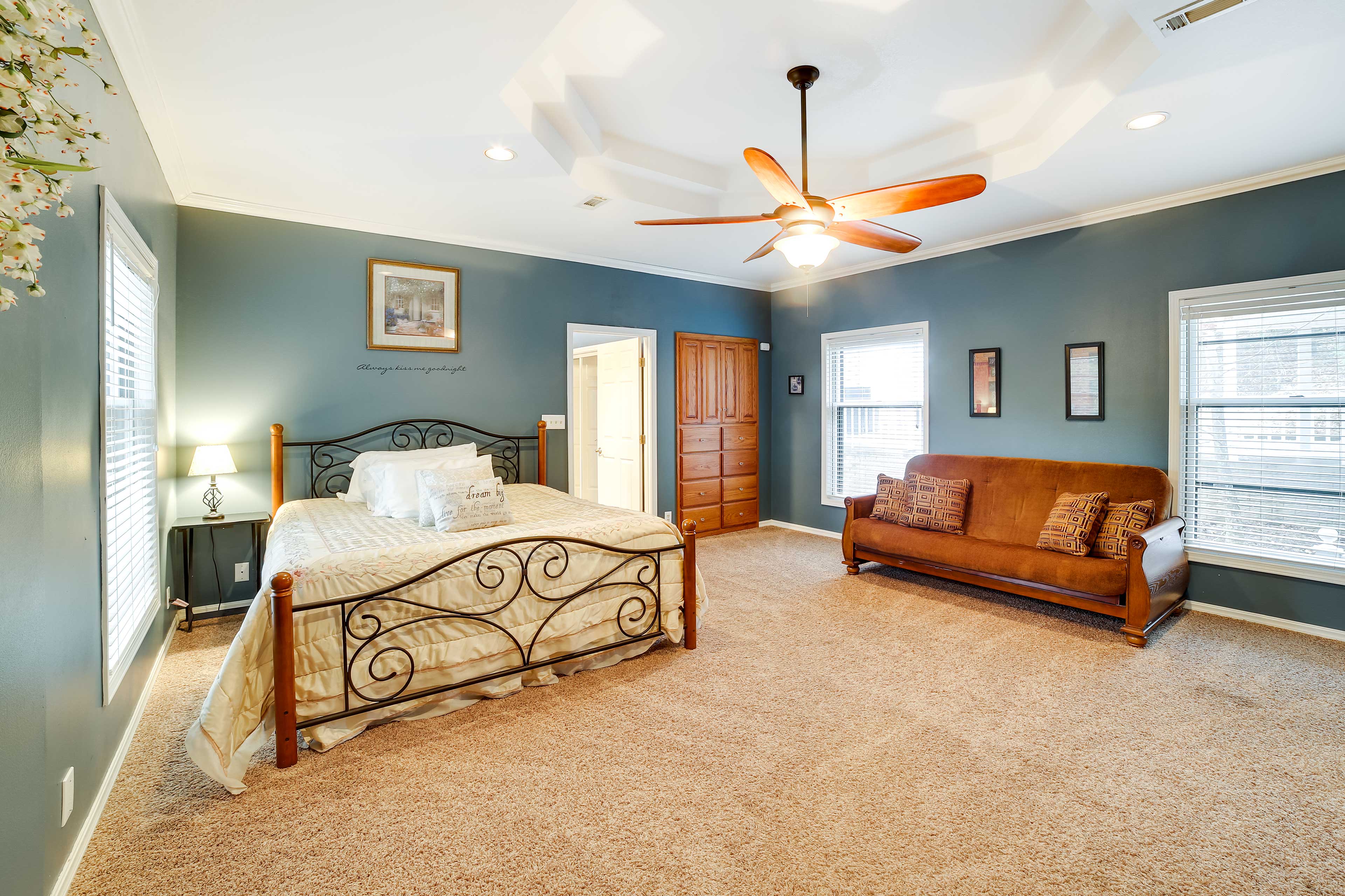 Bedroom 1 | King Bed | Sleeper Sofa | Gas Fireplace