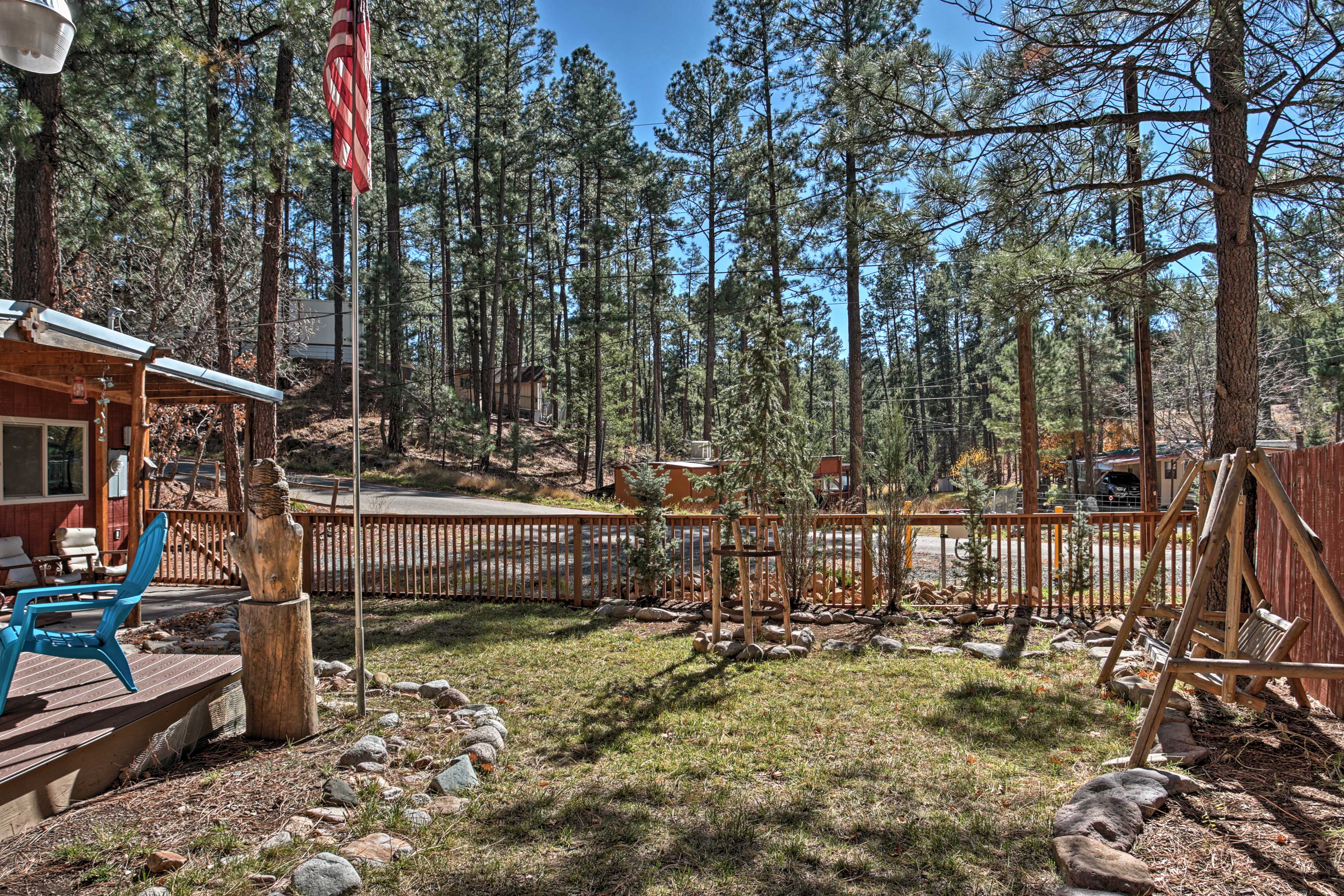 Experience rustic charm in the Rocky Mountains at this cabin in the forest!