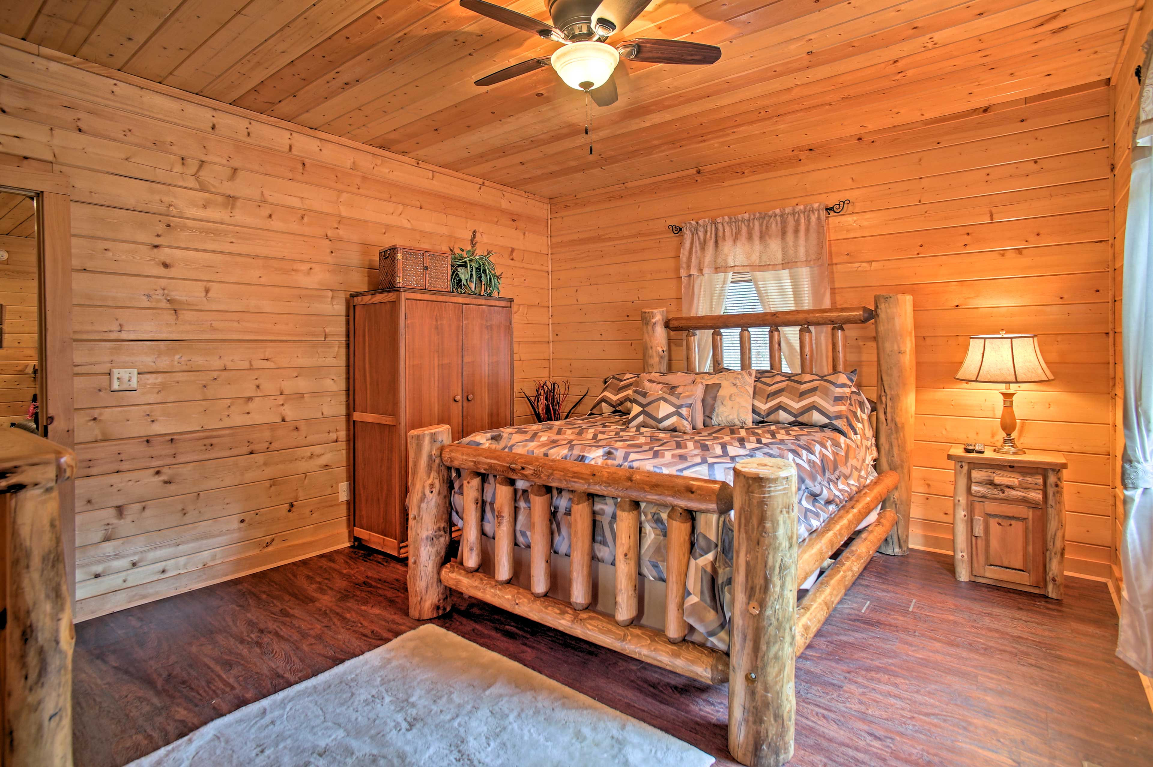 Sleep easily in any of the rustic, charming bedrooms.