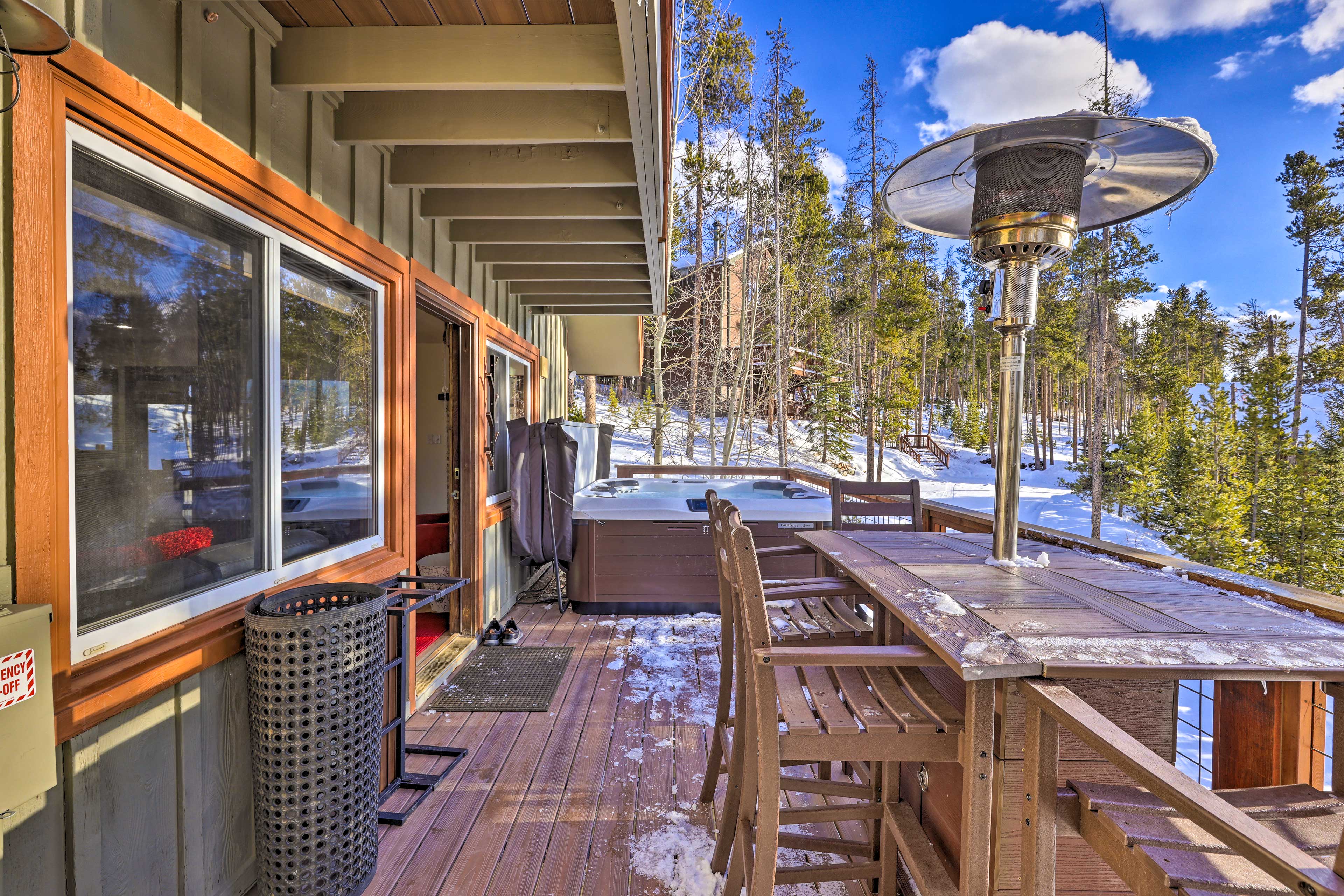 Deck | Private Hot Tub | Outdoor Dining