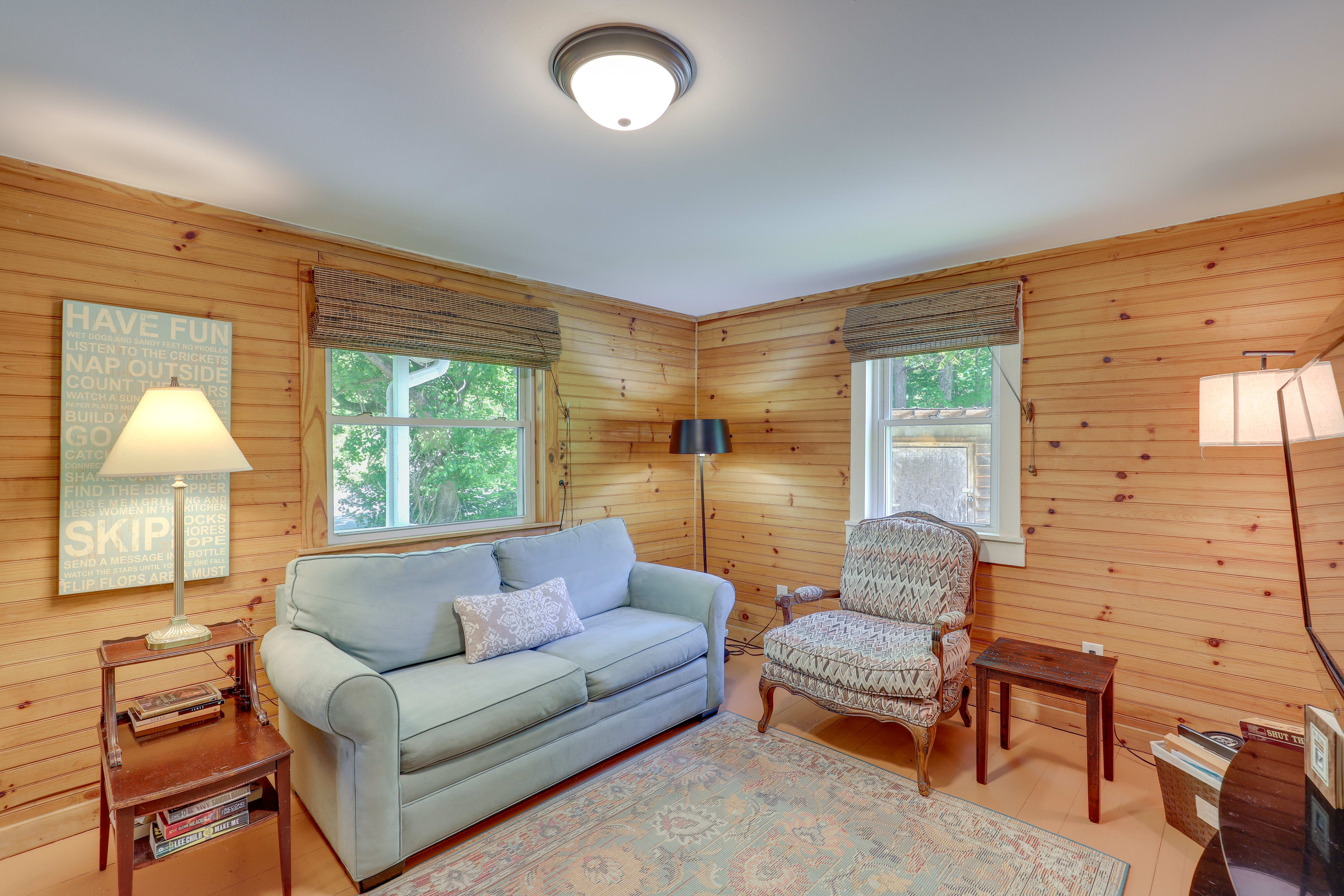 Living Room | Sleeper Sofa | Flat-Screen Cable TV | Wood-Burning Stove