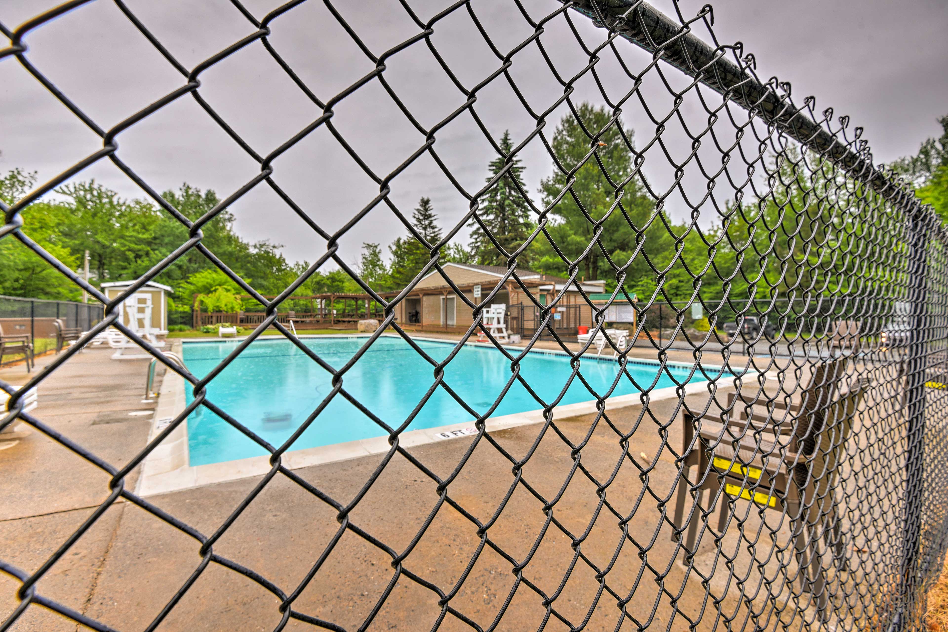 Enjoy easy access to the seasonal community pool.