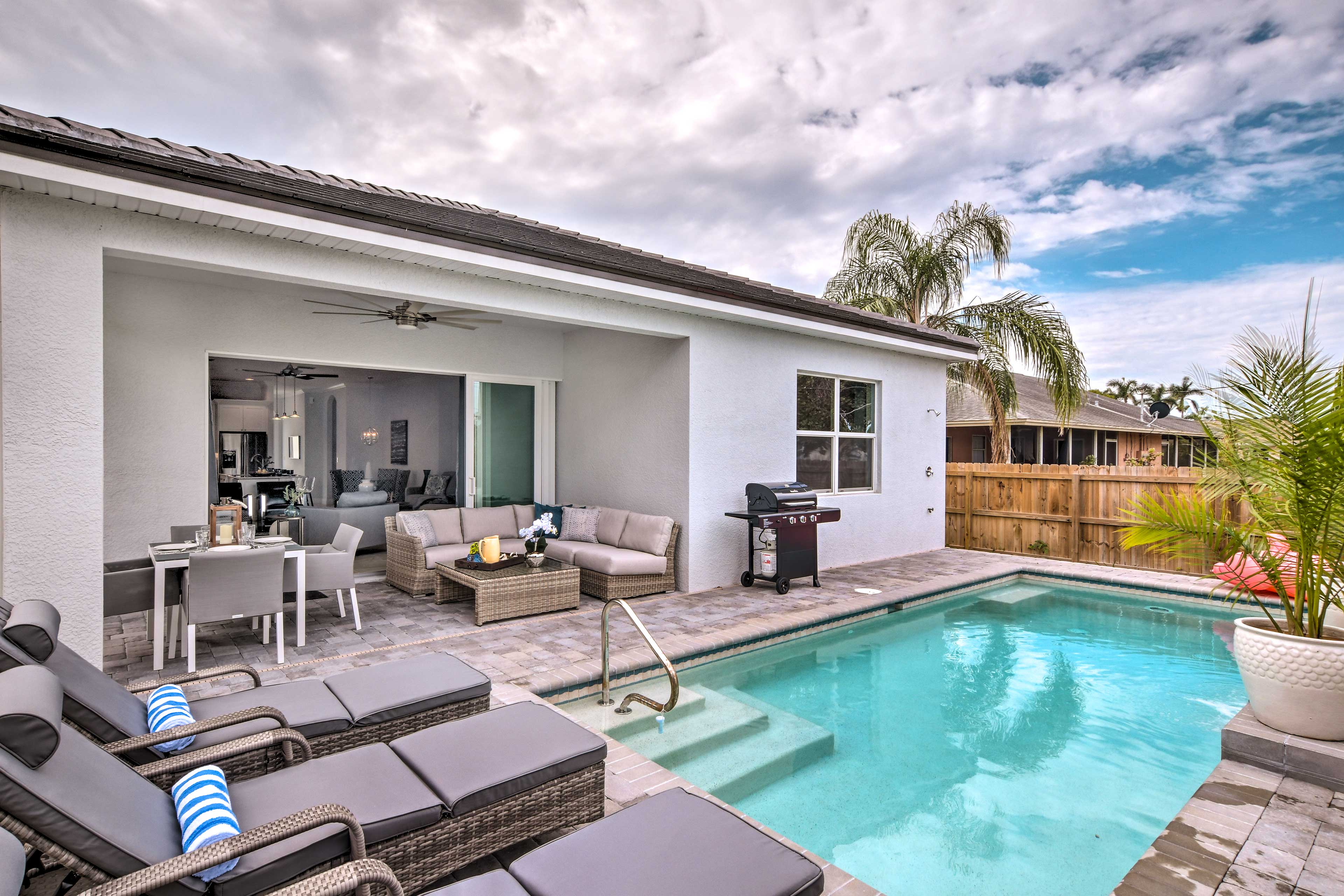 Lay back and catch a tan by the pool.