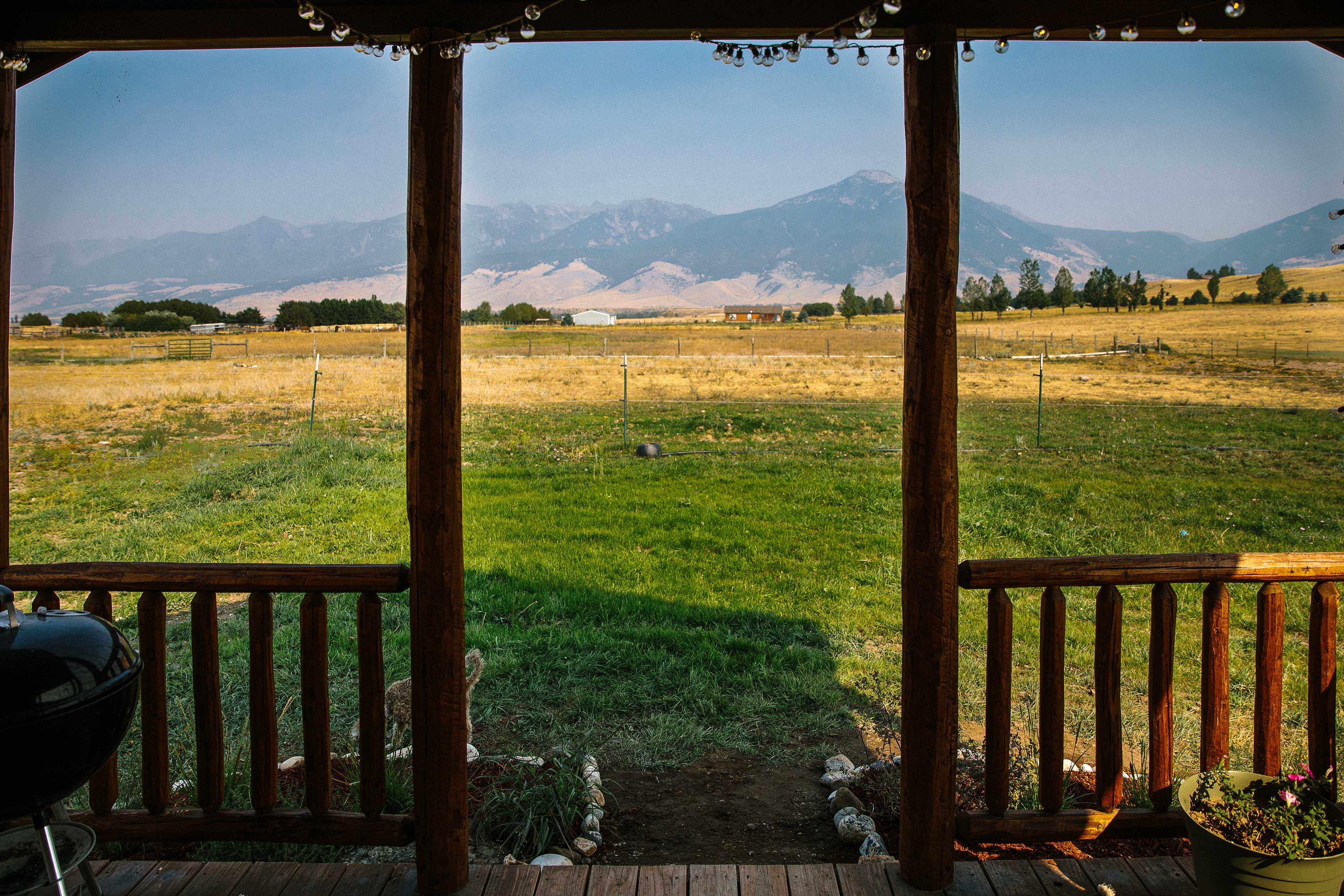 Covered Porch | Charcoal Grill | Mountain Views