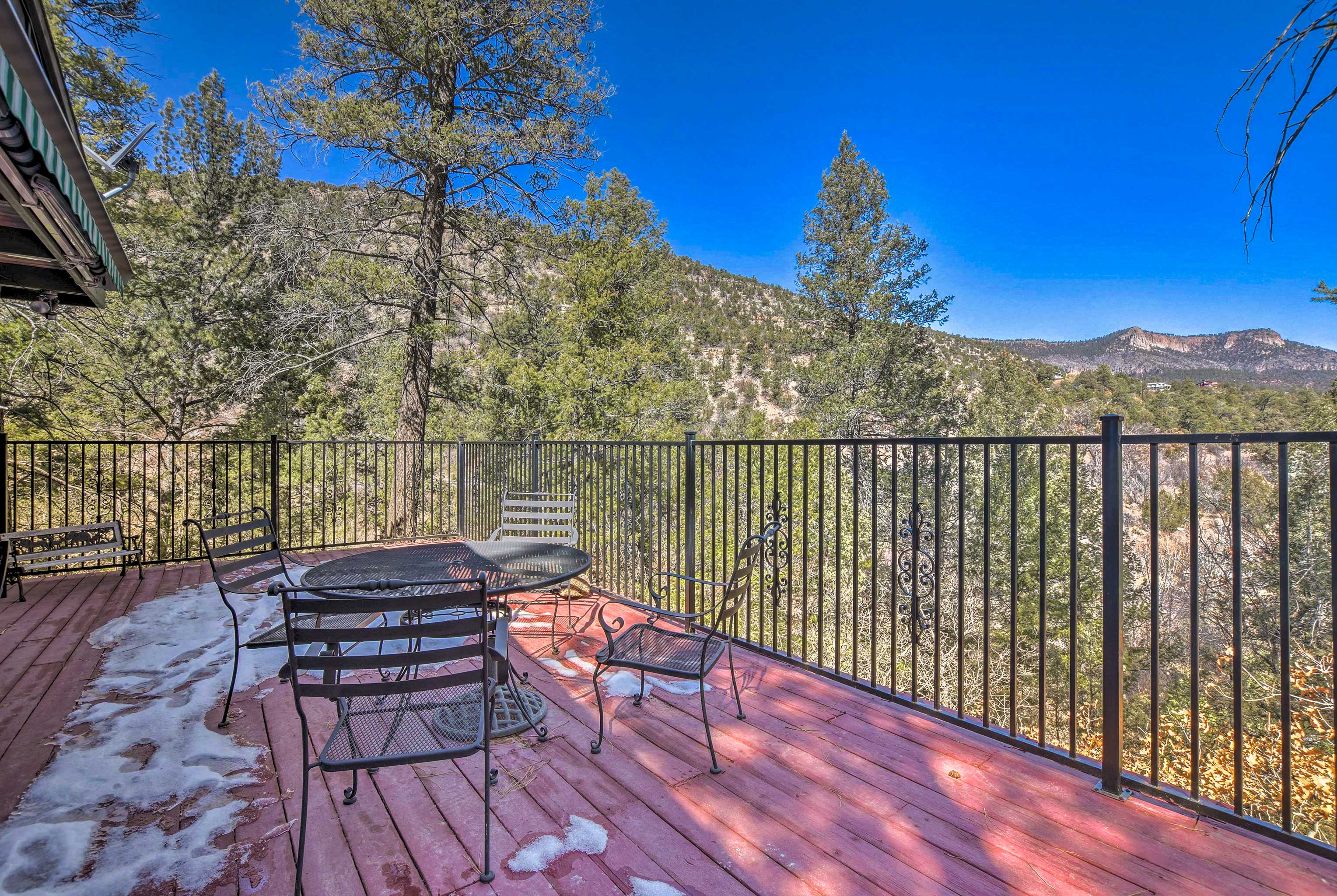 Spacious Deck | Mountain Views