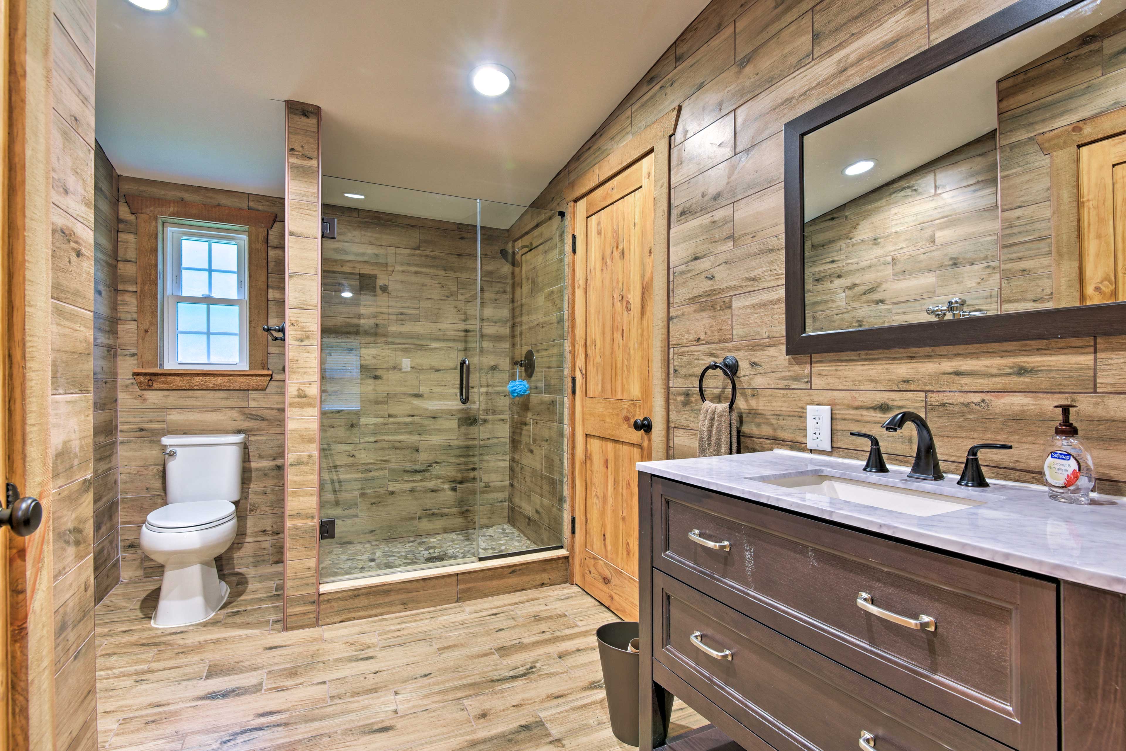 The walk-in shower is a dream!