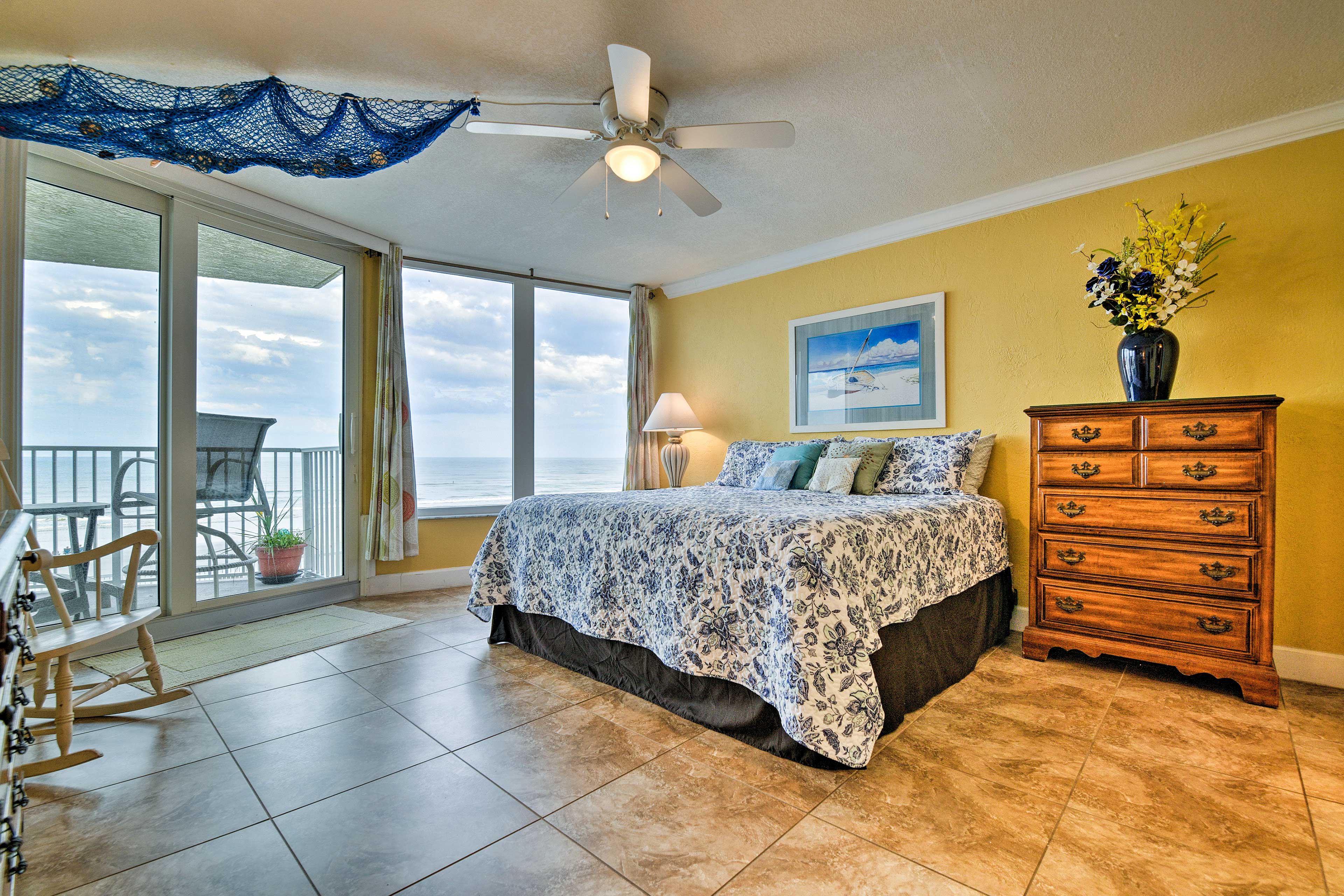 Fall asleep to the sound of the ocean in this spacious bedroom suite