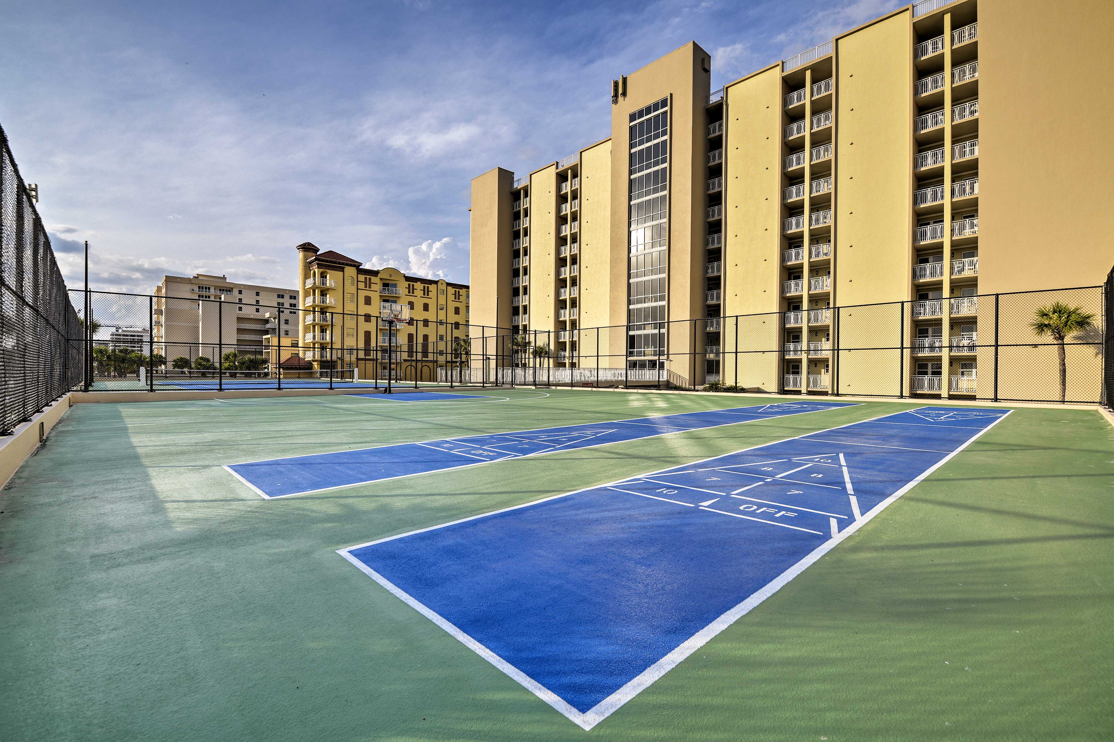 Get ready for a game of HORSE on the basketball court!