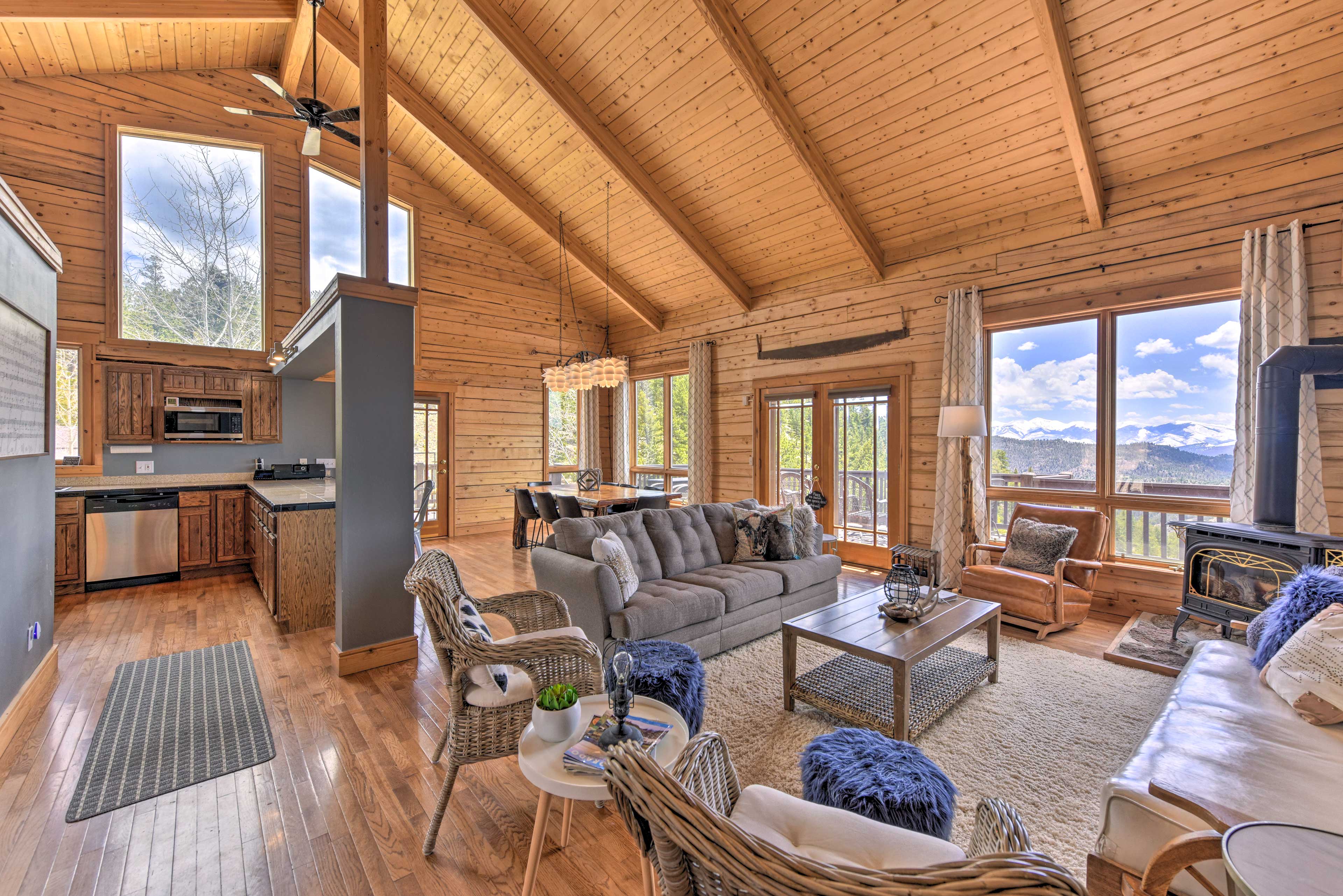 Take a break from reality in this 4-bedroom, 2.5-bath vacation rental cabin.