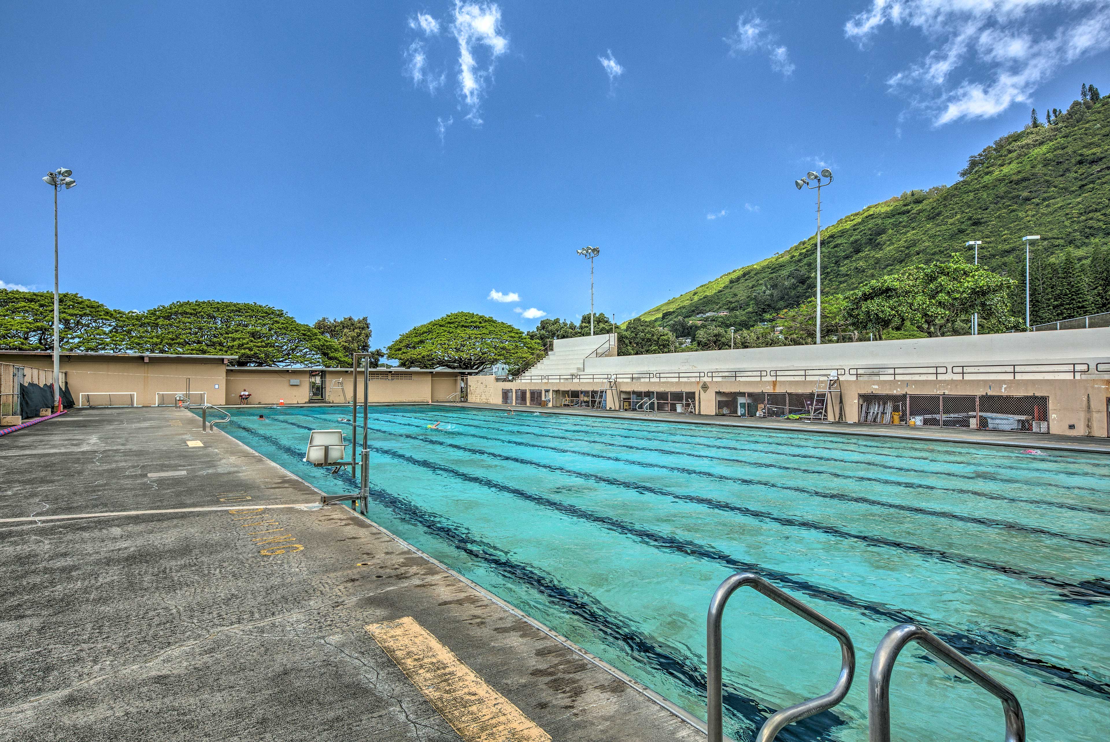 Splash around in this Olympic-sized community pool.