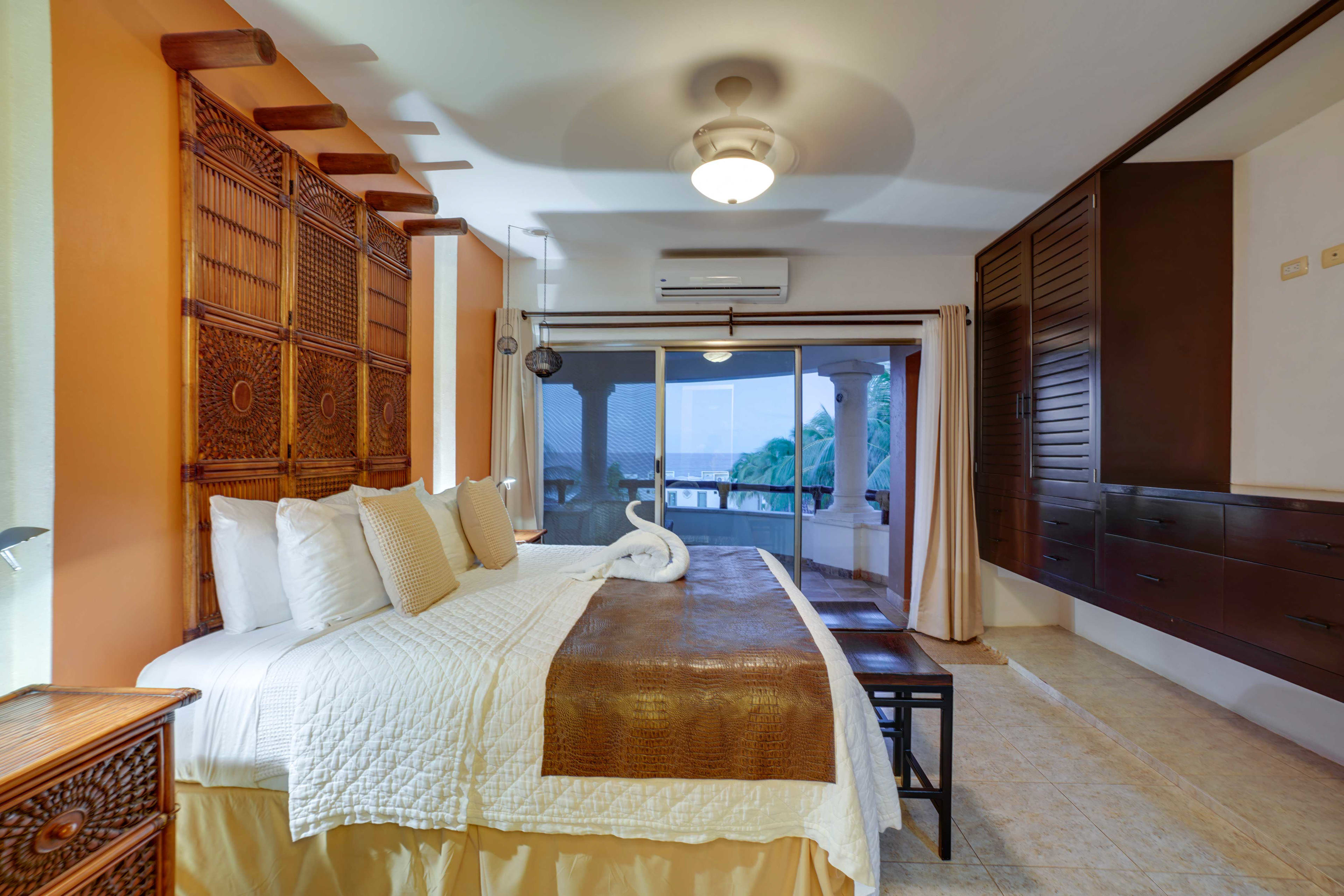 Main Villa | Bedroom 1 (Orange Suite) | King Bed | Private Balcony