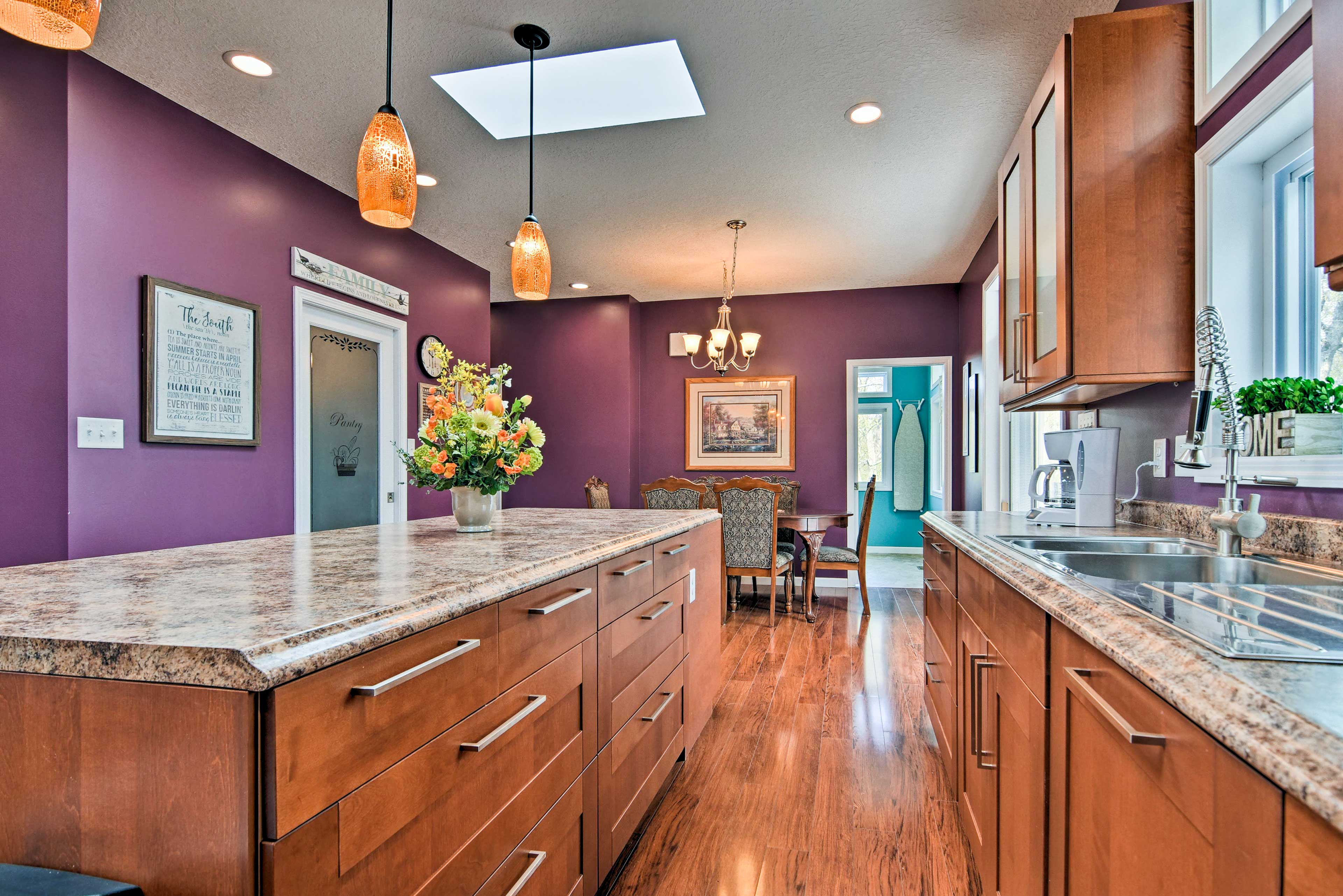 Ample counter space makes cooking in this kitchen a breeze!