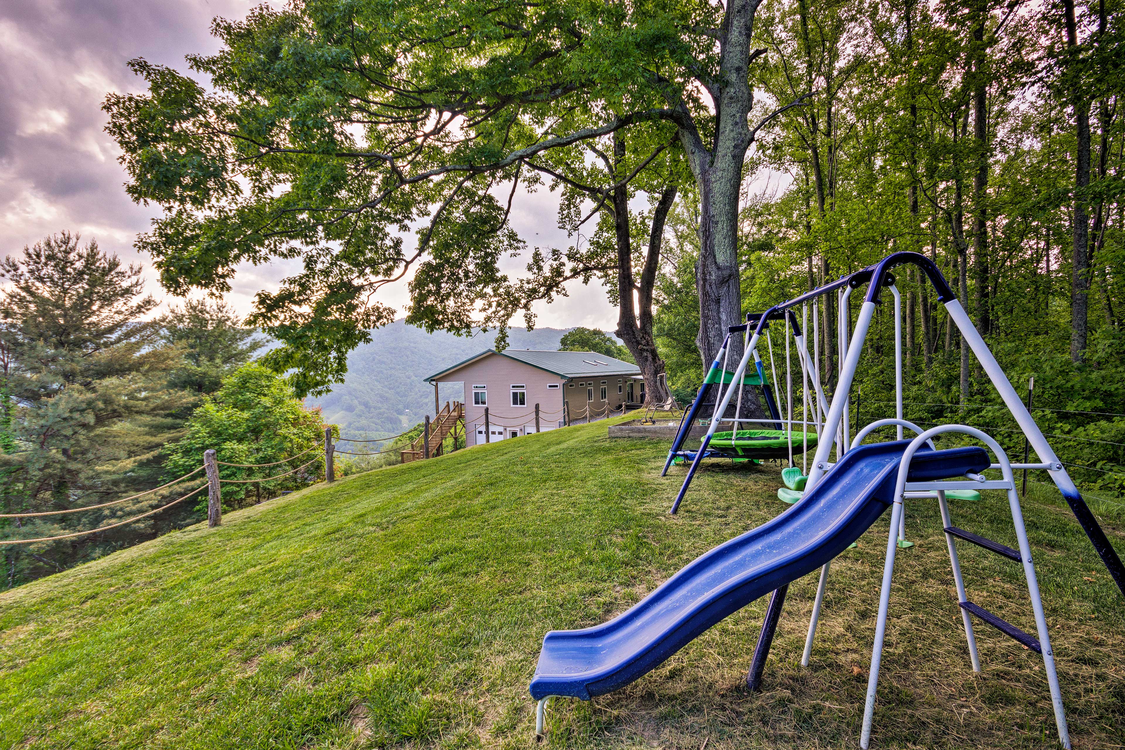 Kids will have a blast on the swing set.