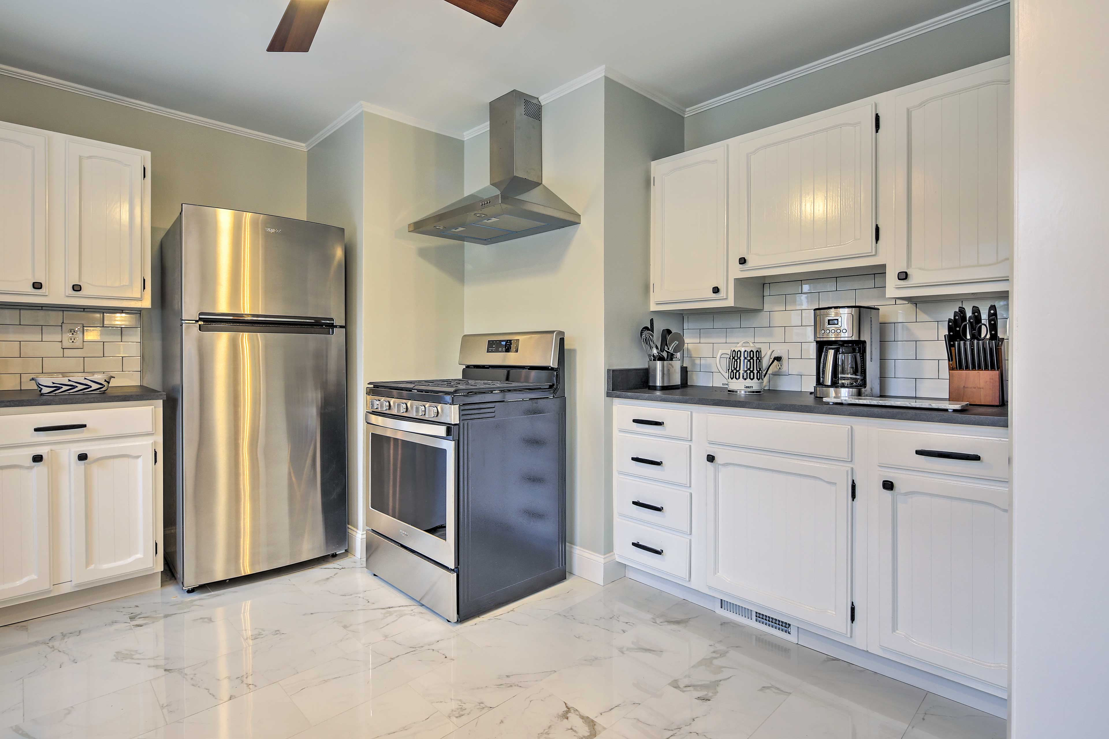 Designed to impress is the modern fully equipped kitchen.