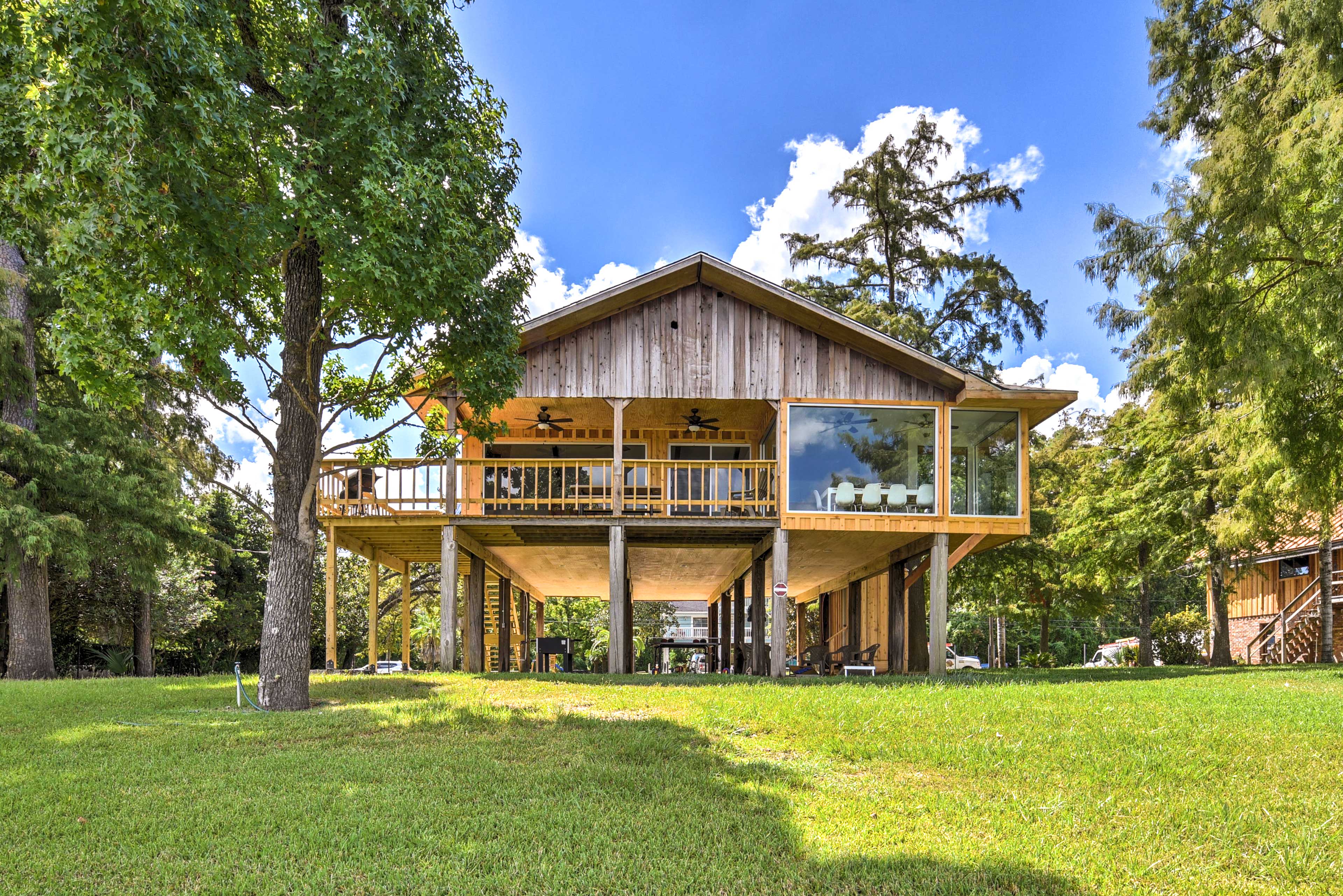 Home Exterior | Private Hot Tub | Furnished Deck | Steps to San Jacinto River