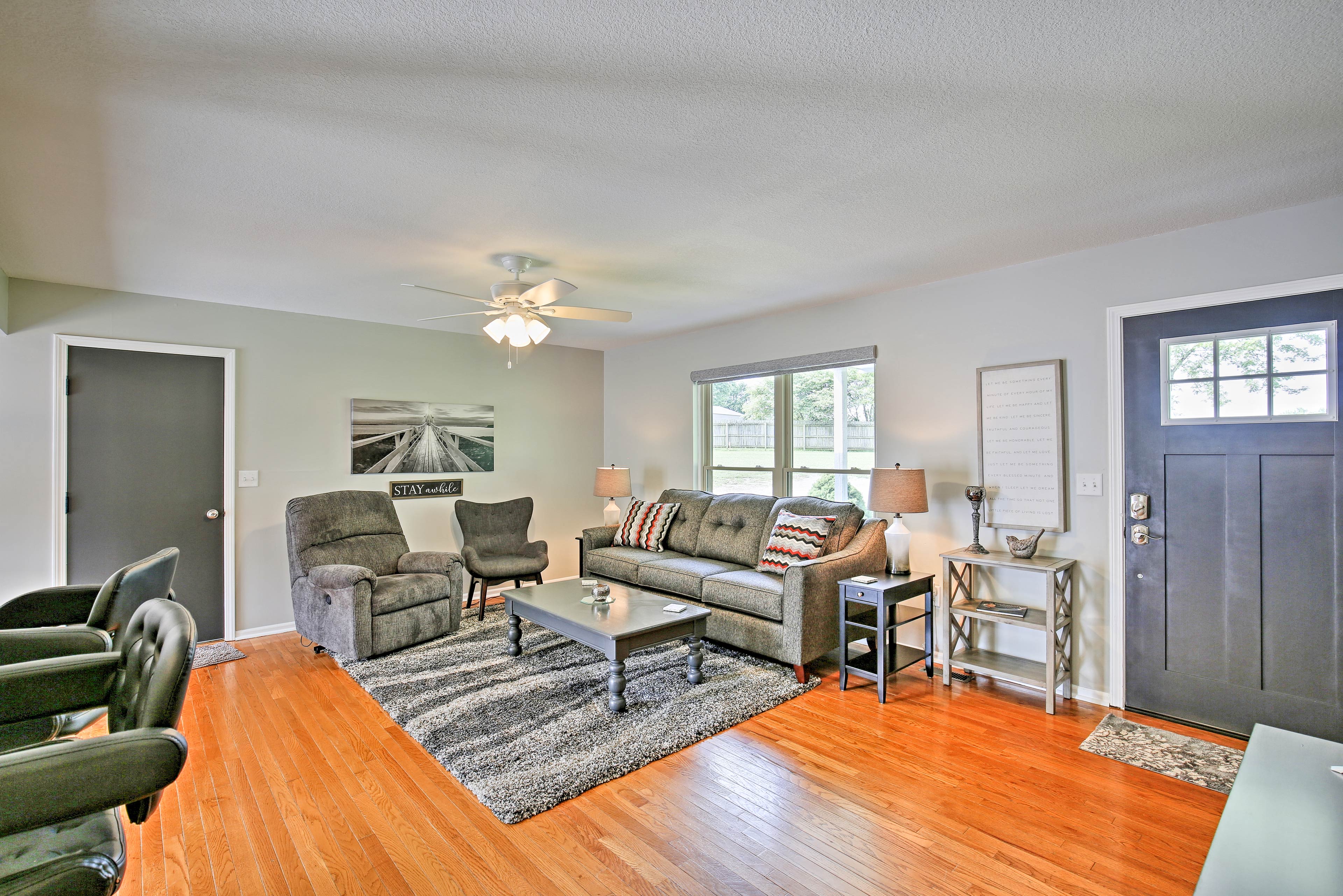 The home has beautiful new hardwood floors throughout.