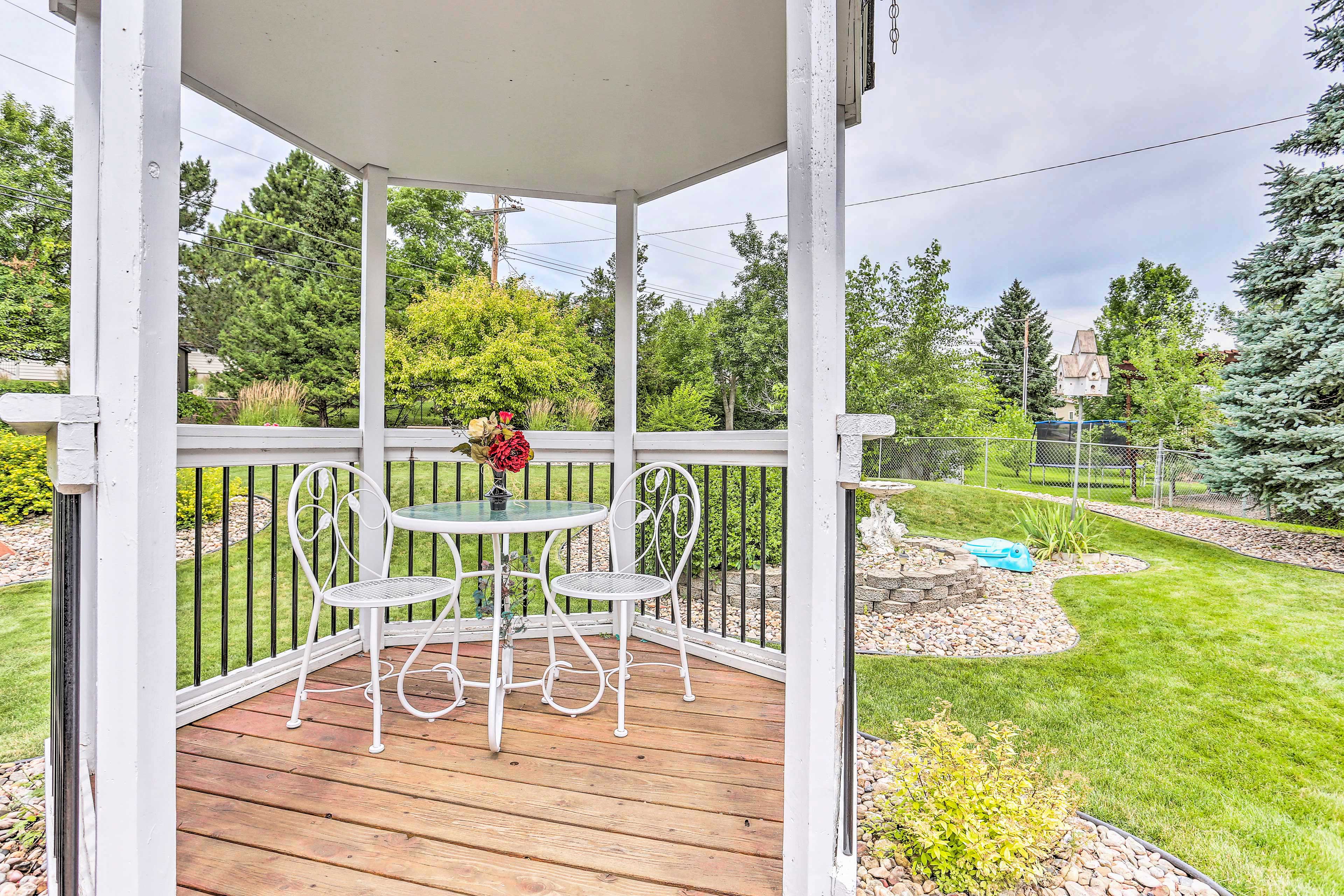 Relax in the gazebo for some shade from the sun.