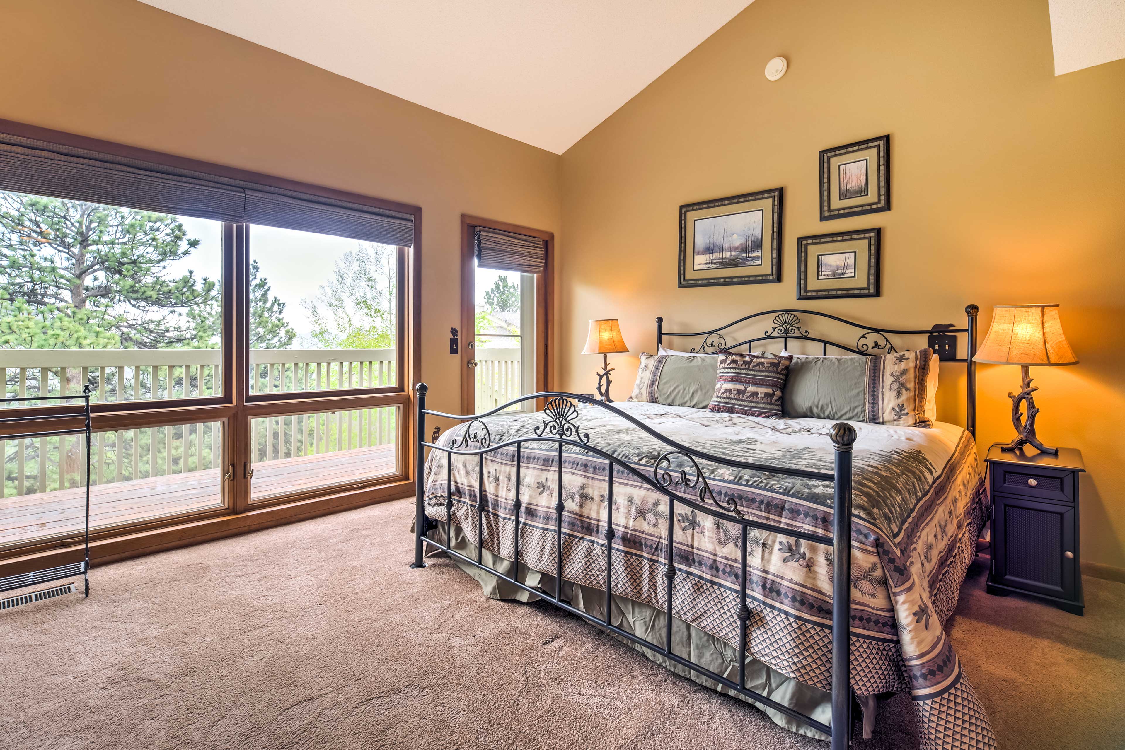 Bedroom 1 | King Bed | Access to Private Balcony | Upper Level