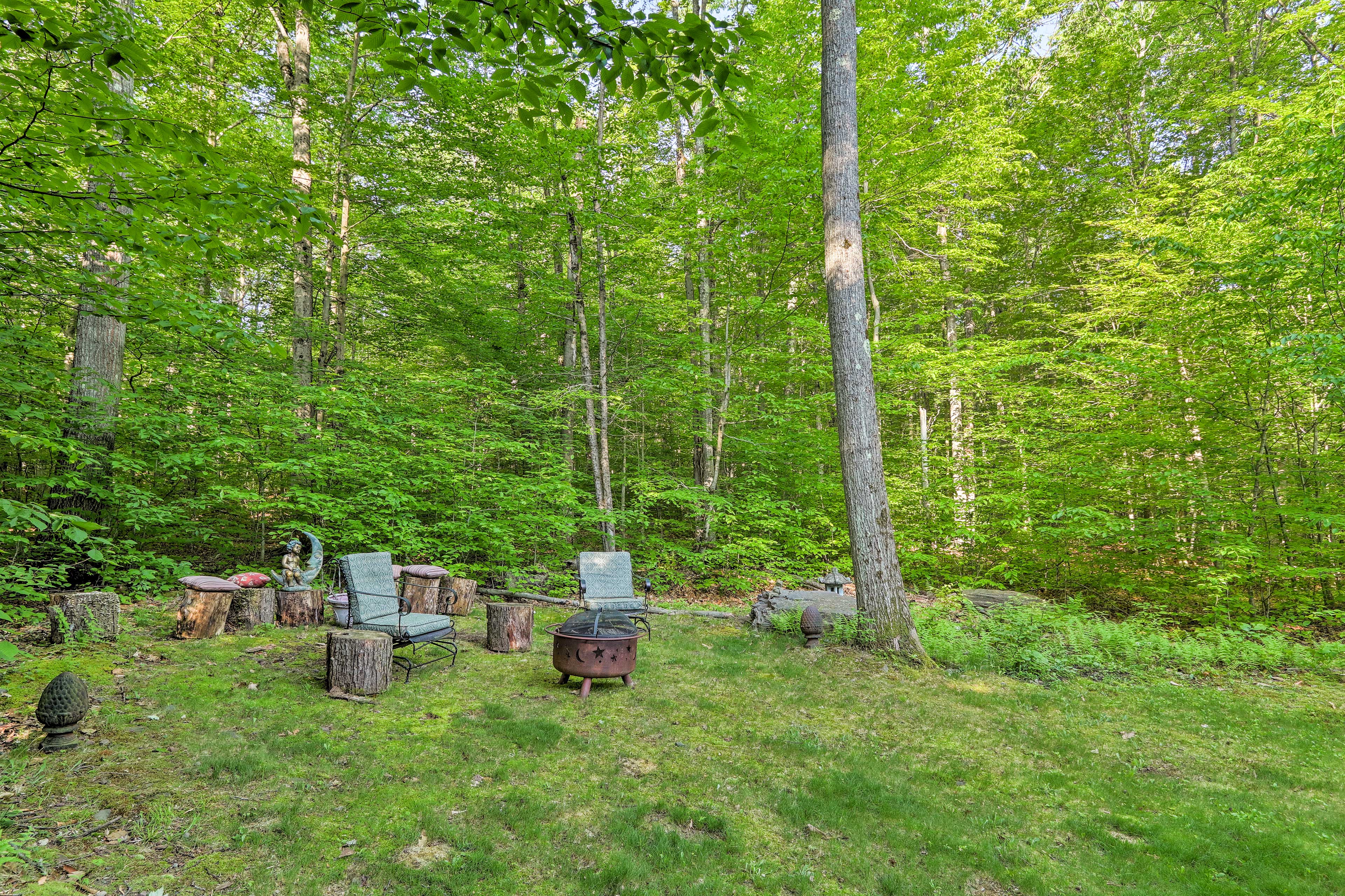 Wooded Backyard | Fire Pit