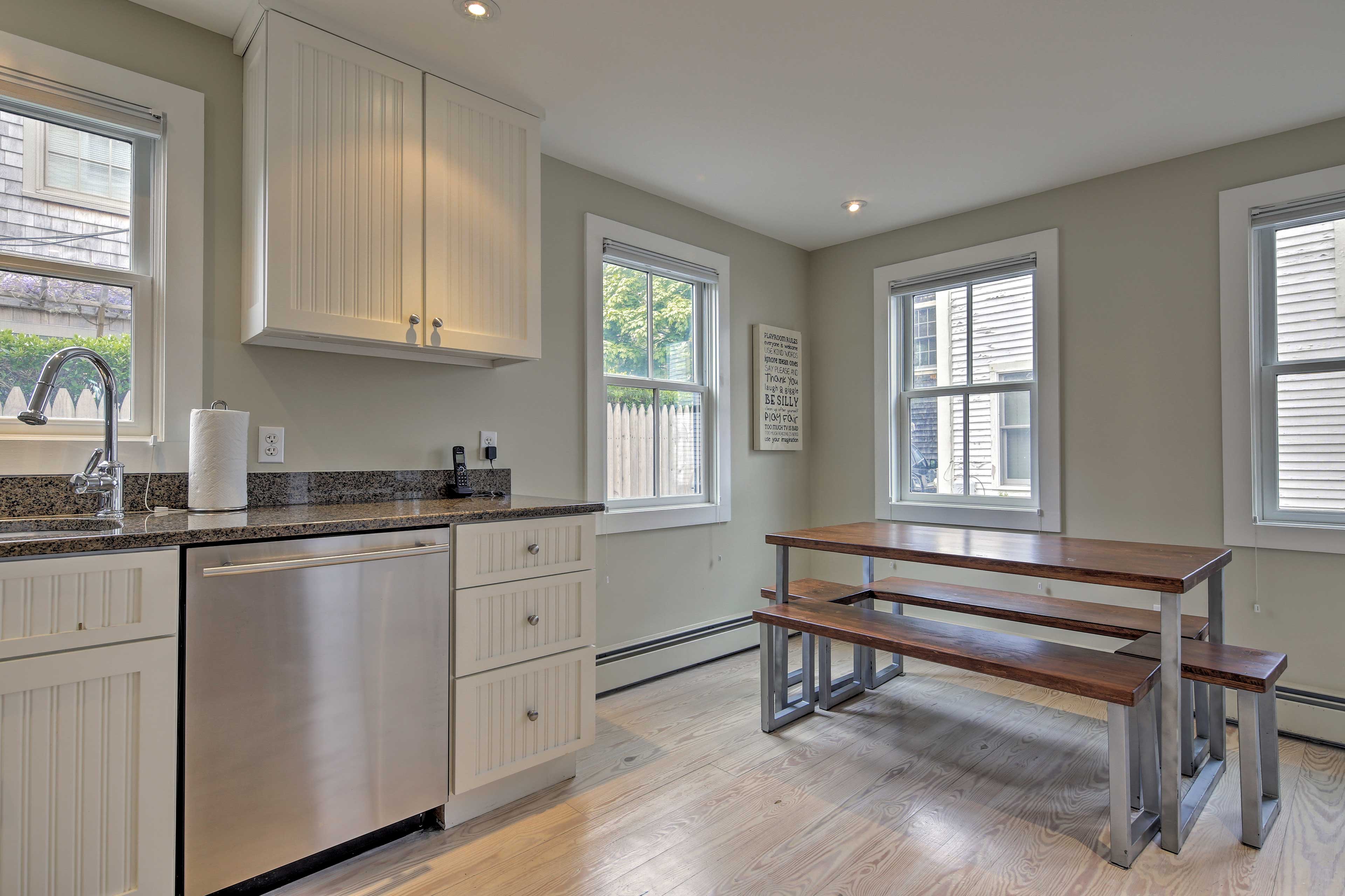 Dining Area | 1st Floor | Full Kitchen | Dishware & Flatware