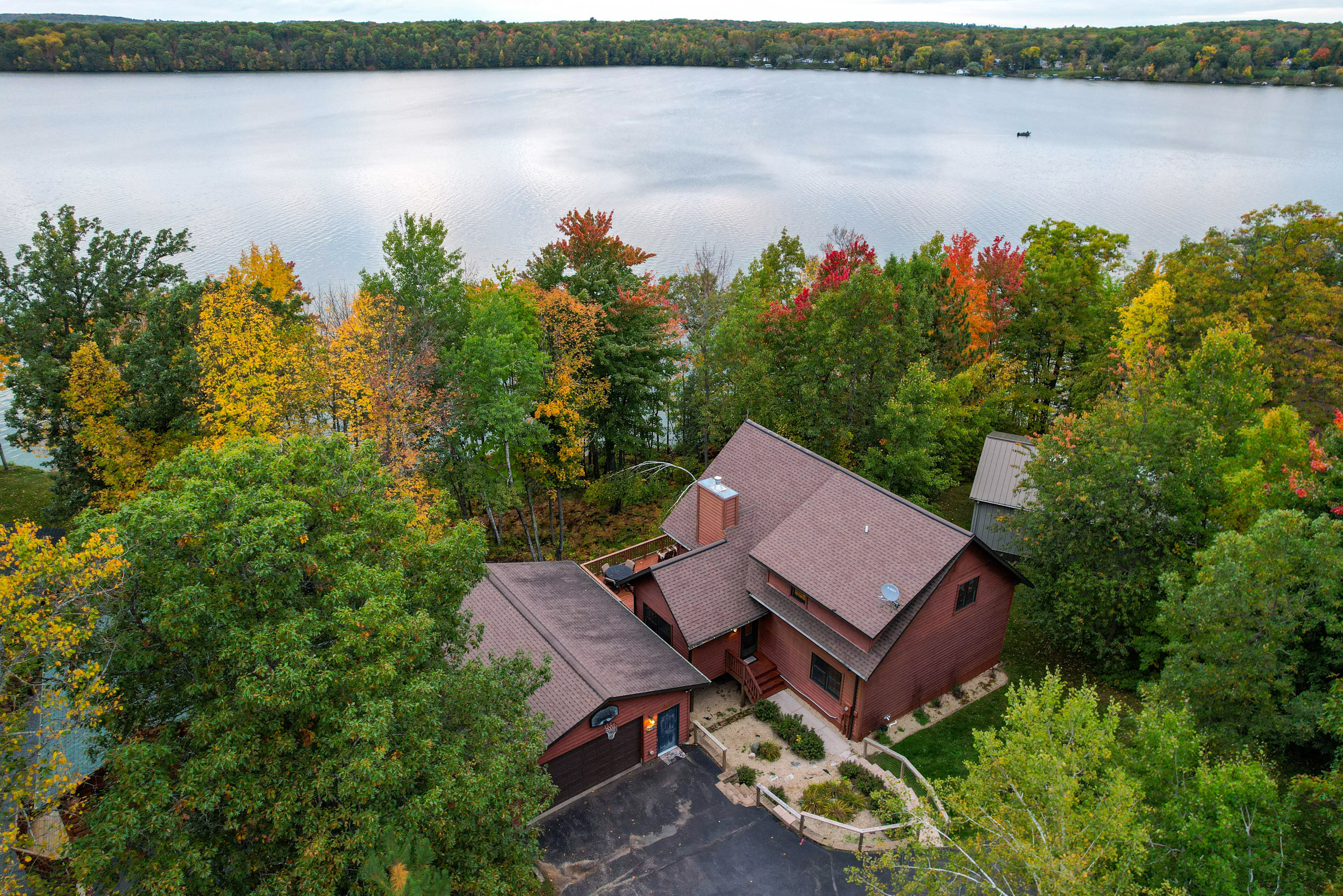 Aerial View | Furnished Deck | Spacious Yard