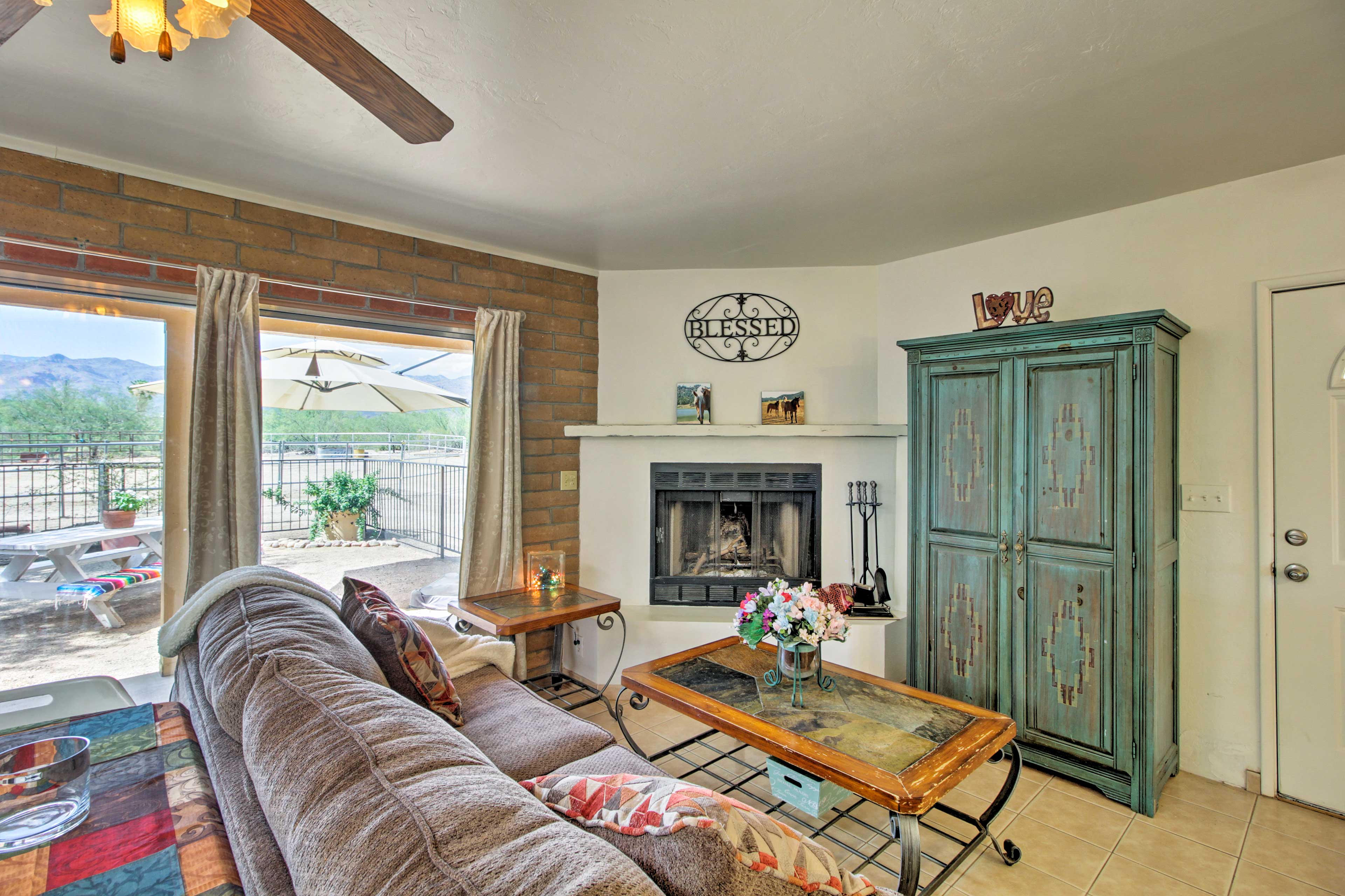 Studio Interior | Wood Fireplace (Firewood Provided)