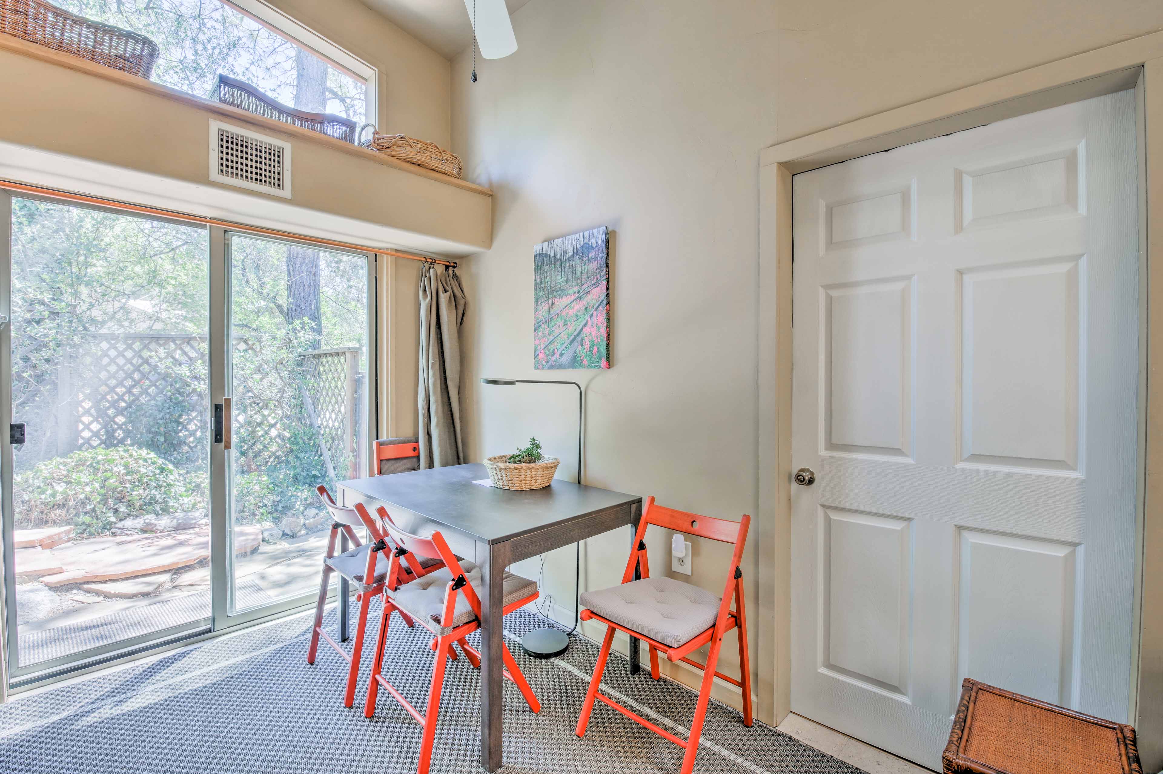 This vacation rental studio apartment is perfect for 3.