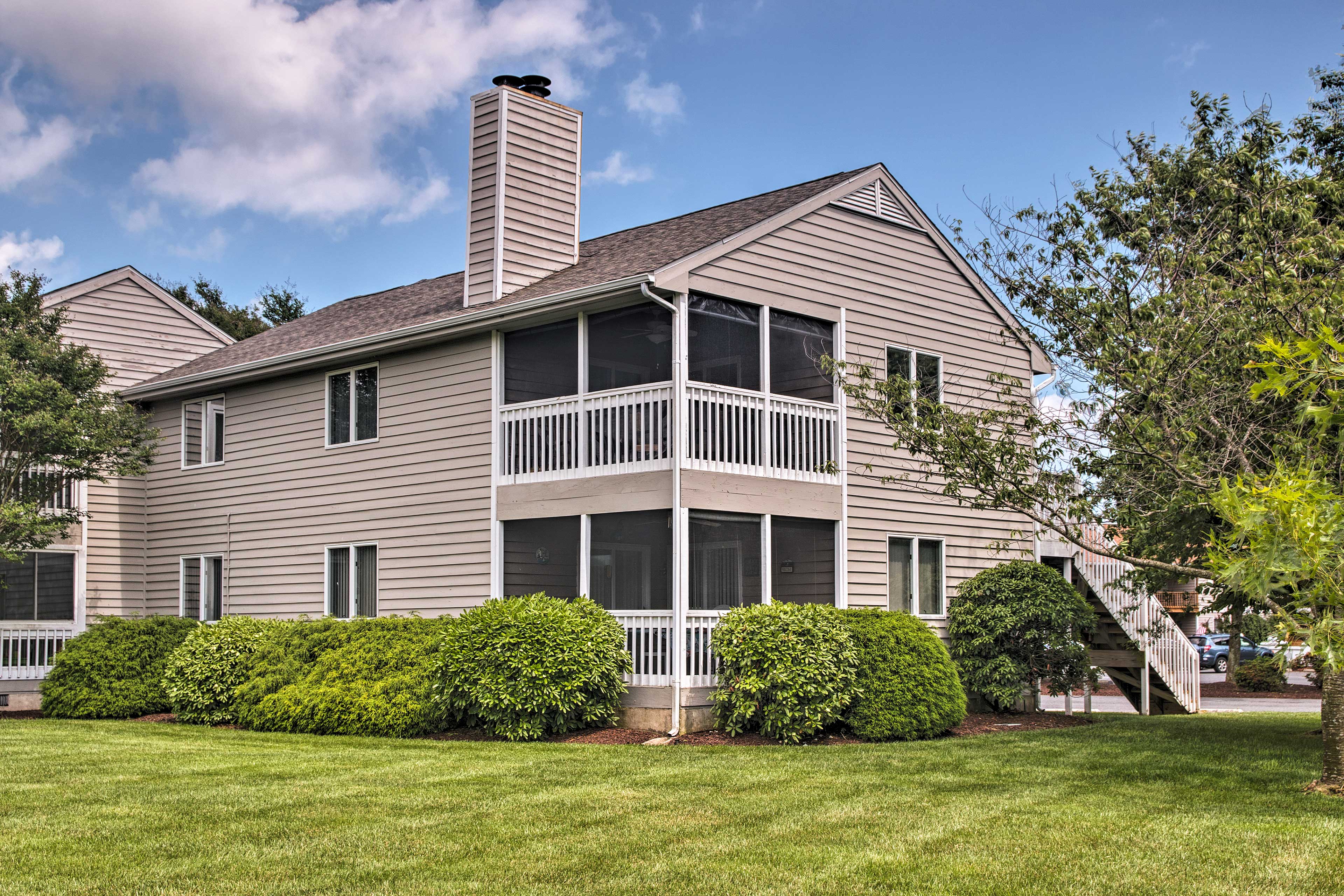 A screened-in porch lets you relax in the breeze without unwanted pests.