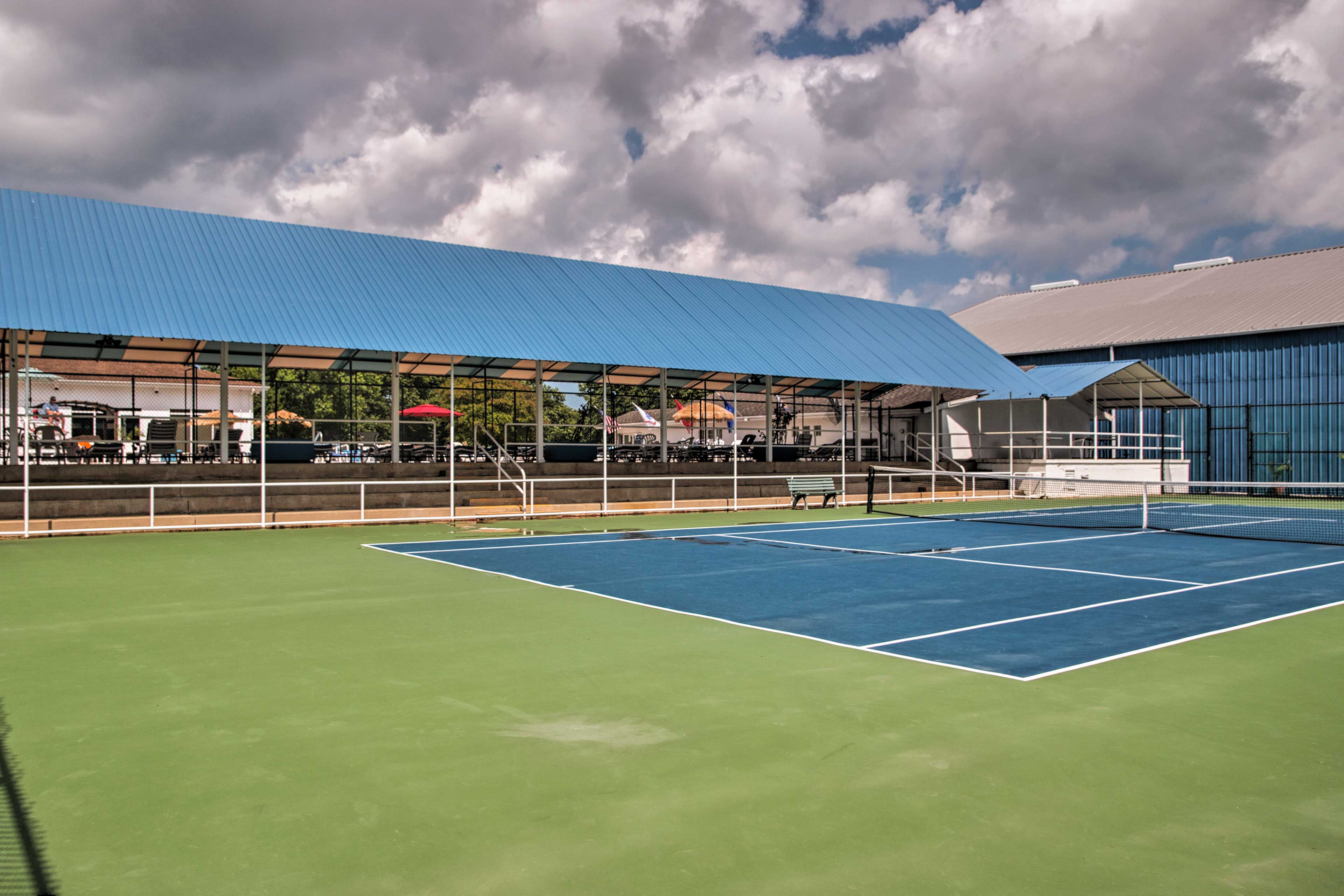 Hone your serve at the community tennis court just steps from the condo.