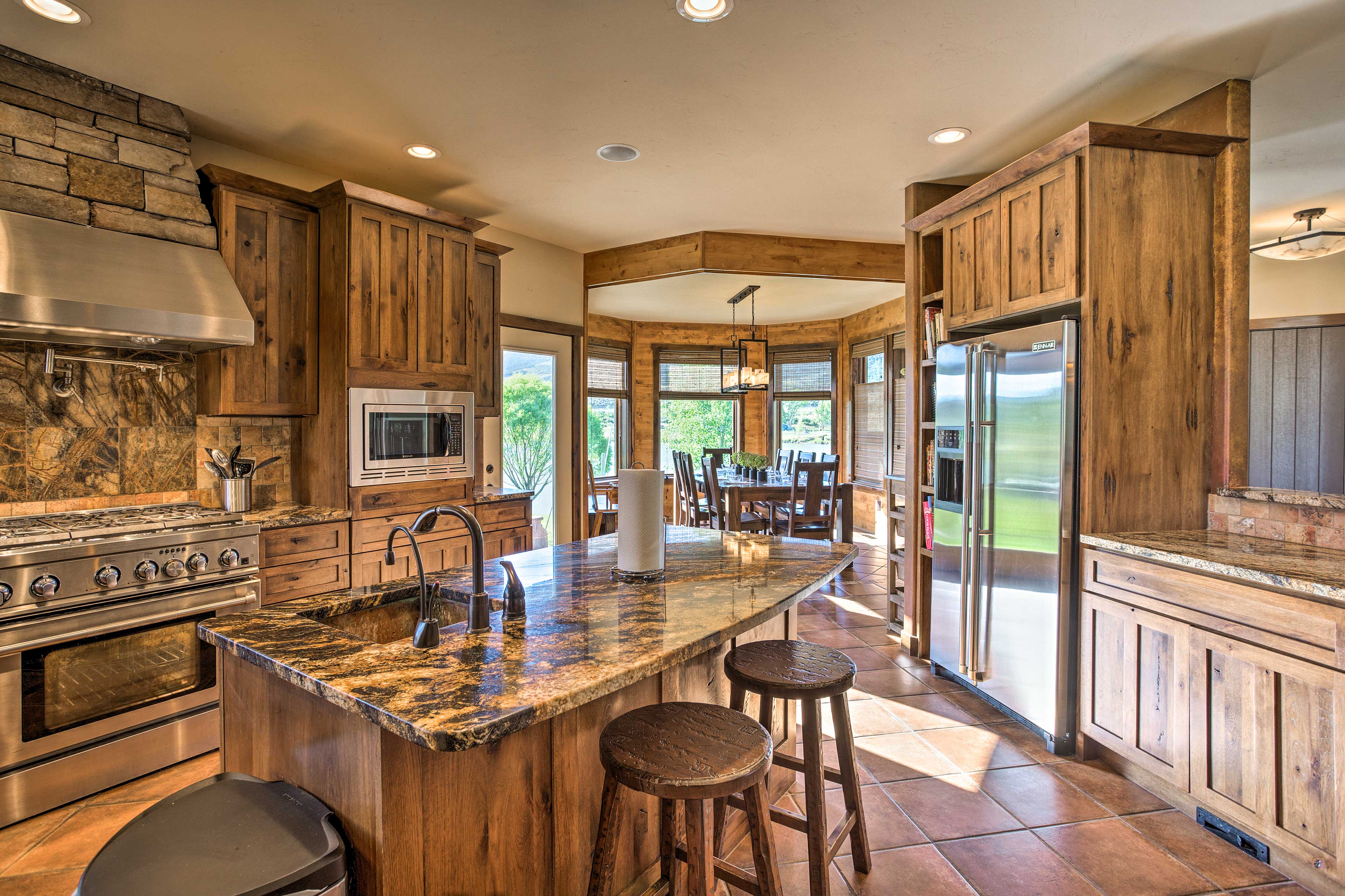 The chef of the group will love the stainless steel appliances and ample space.