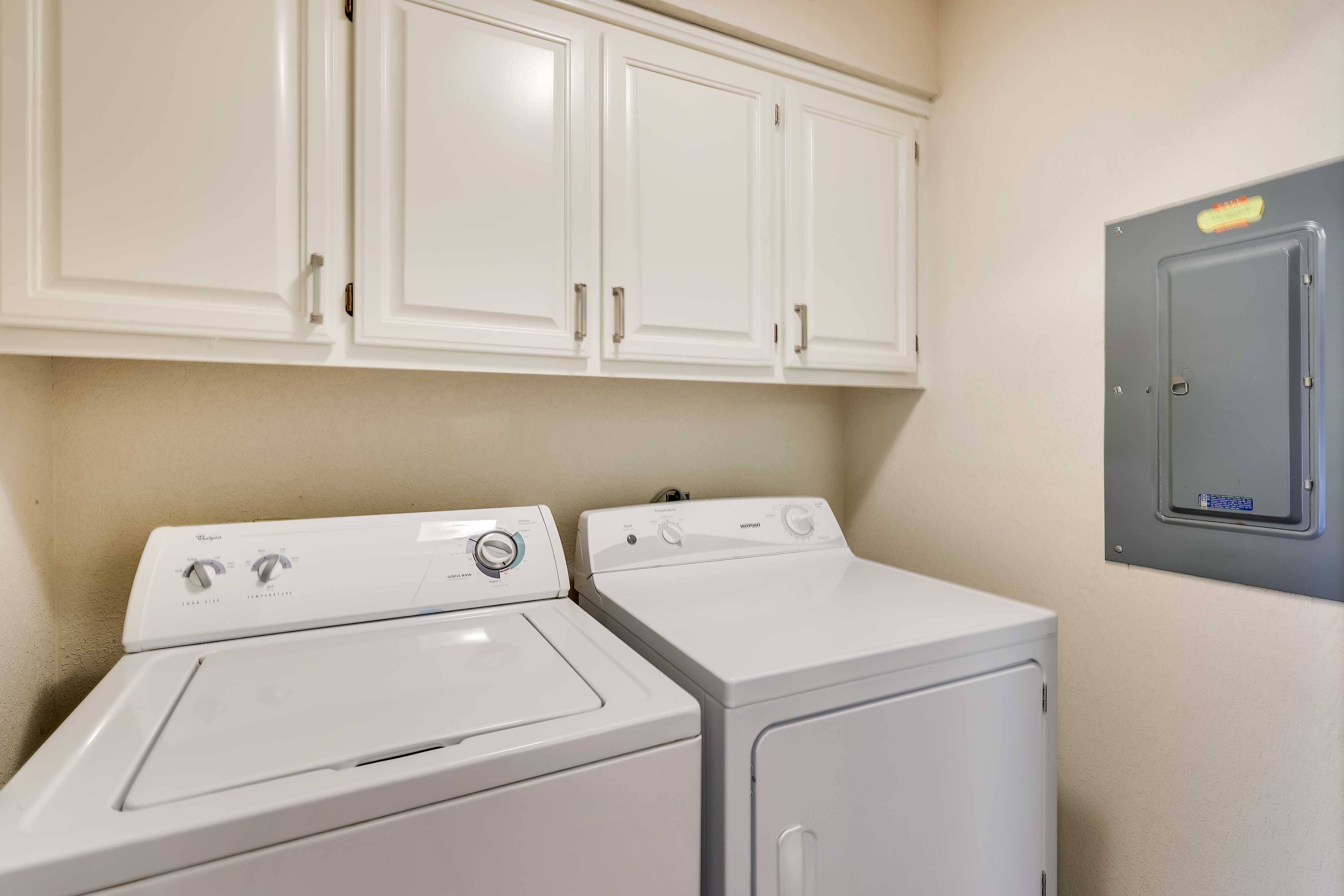 Laundry Room | Washer & Dryer | Iron & Board