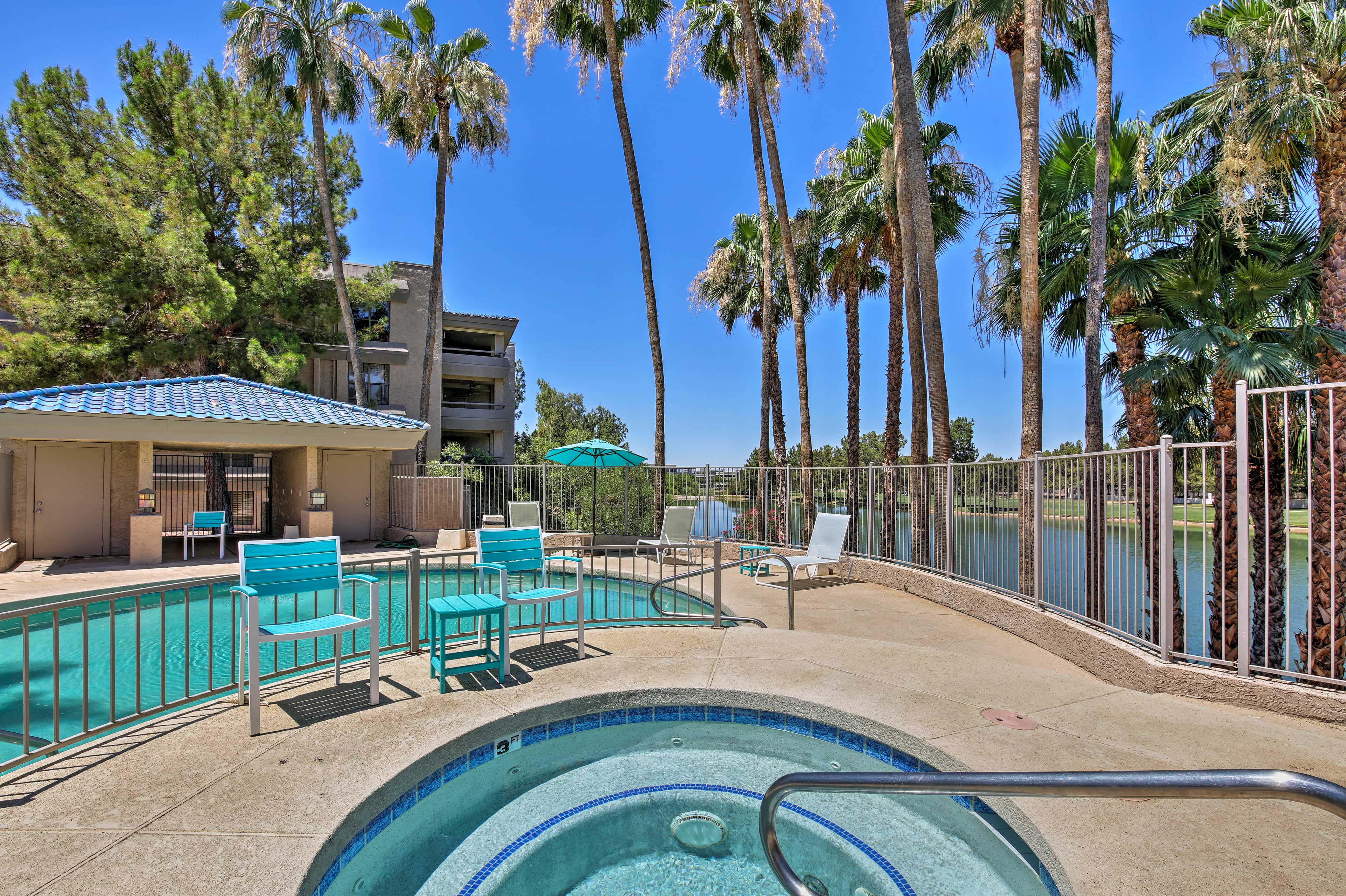 Beat the balmy Arizona heat with a dip in the community pool.