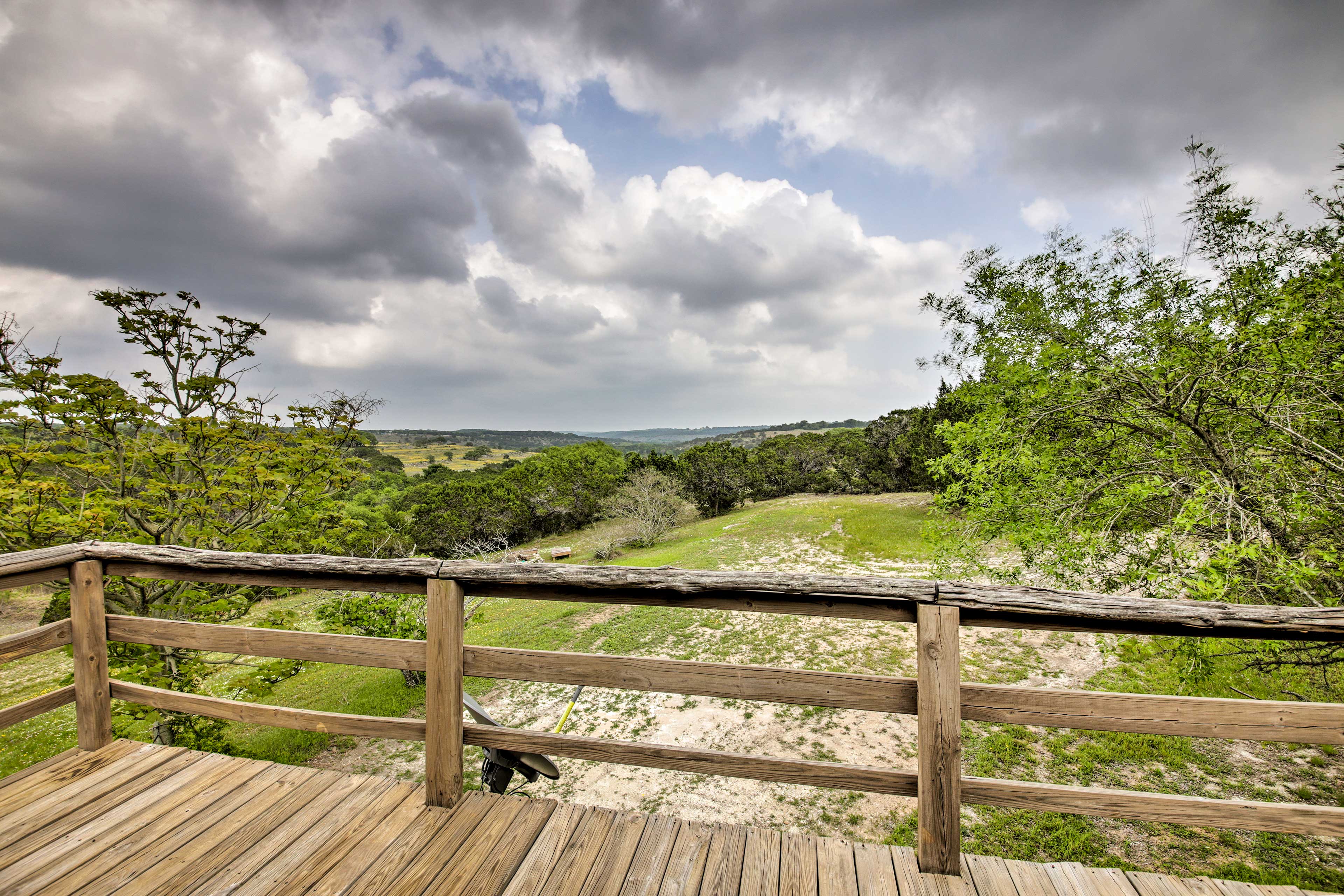 Gaze out over the 10 scenic acres of land.