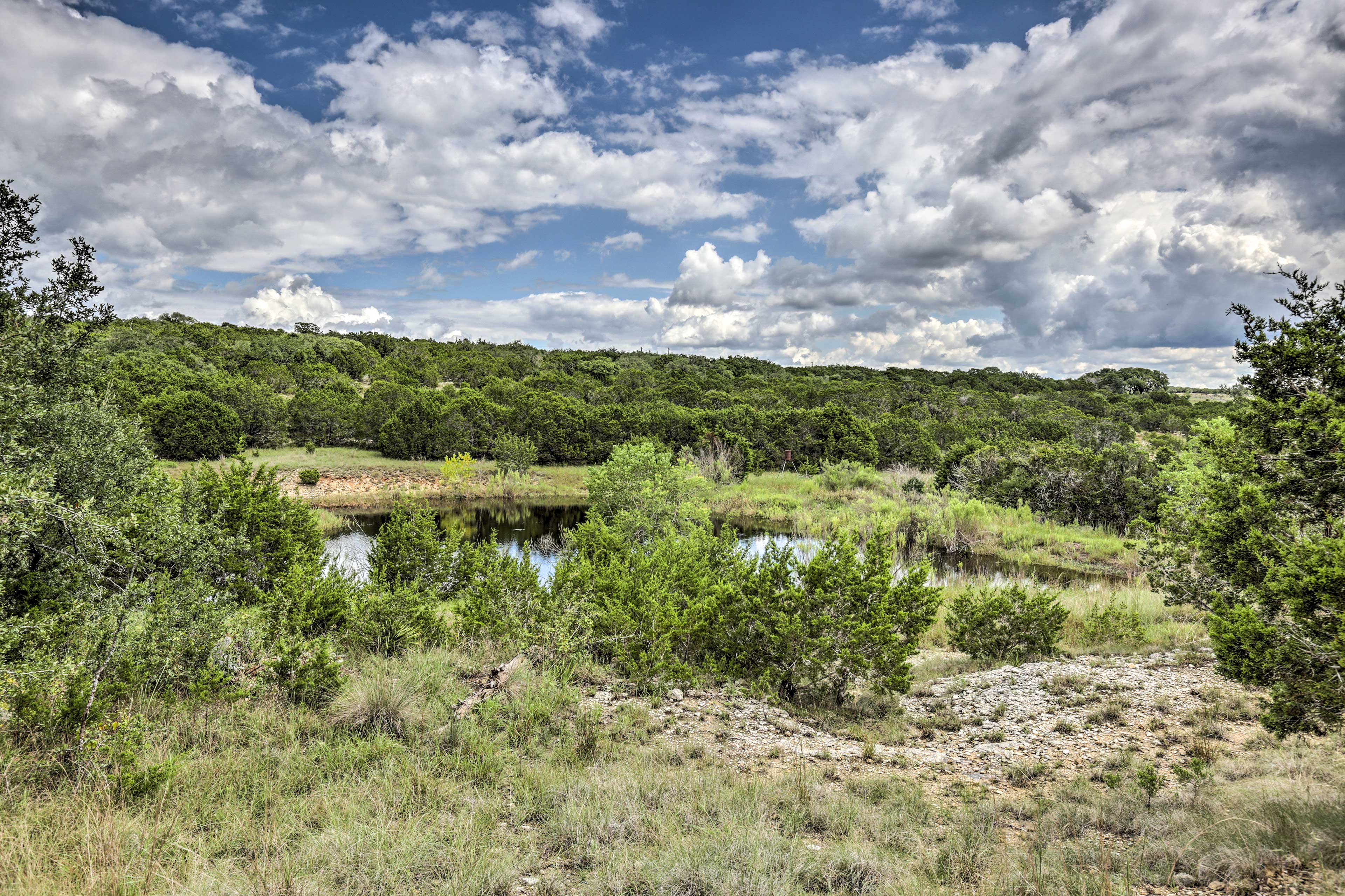 The 10-acre property includes 2 quaint ponds.