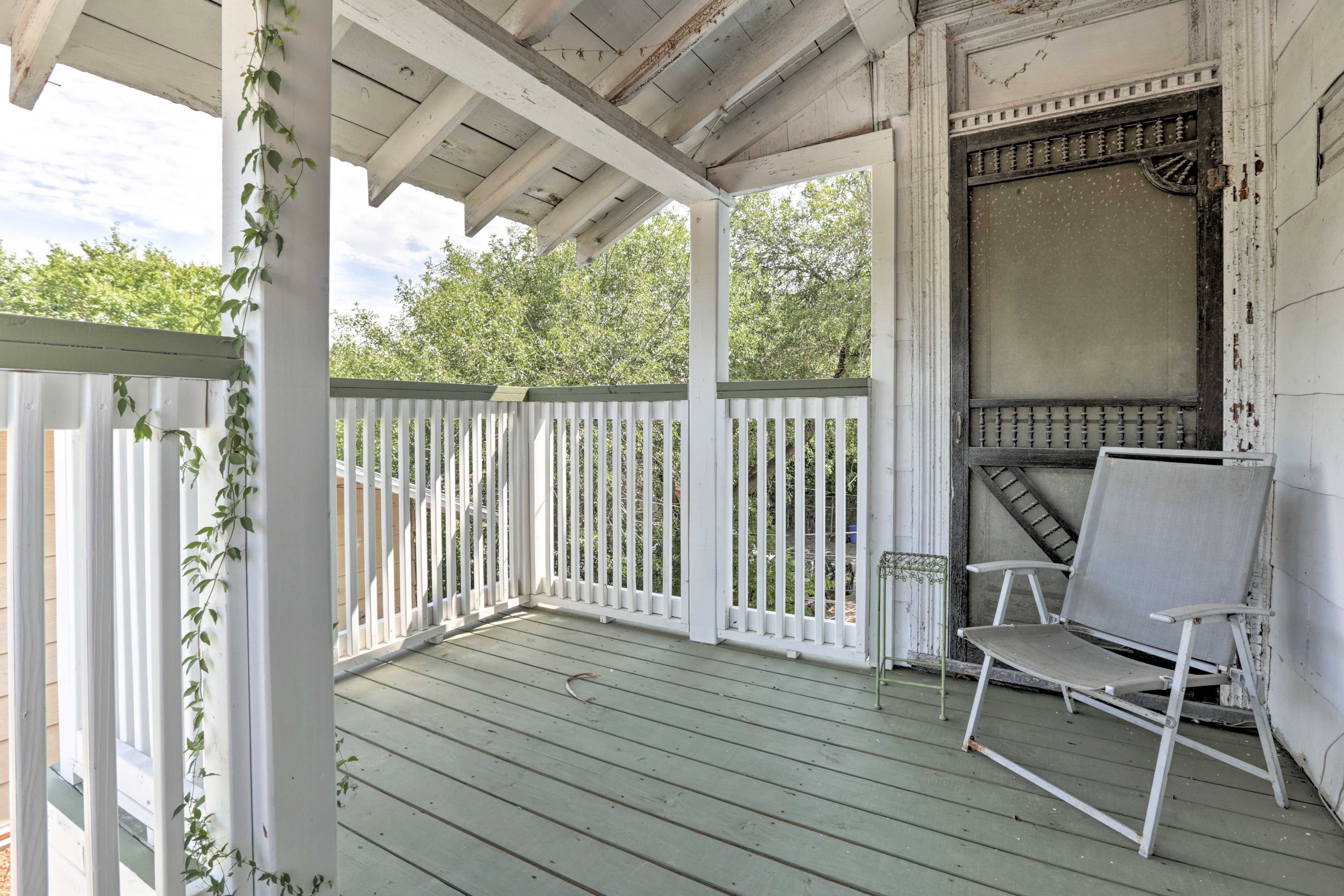 The balcony is one of 3 patio areas you can lounge on.