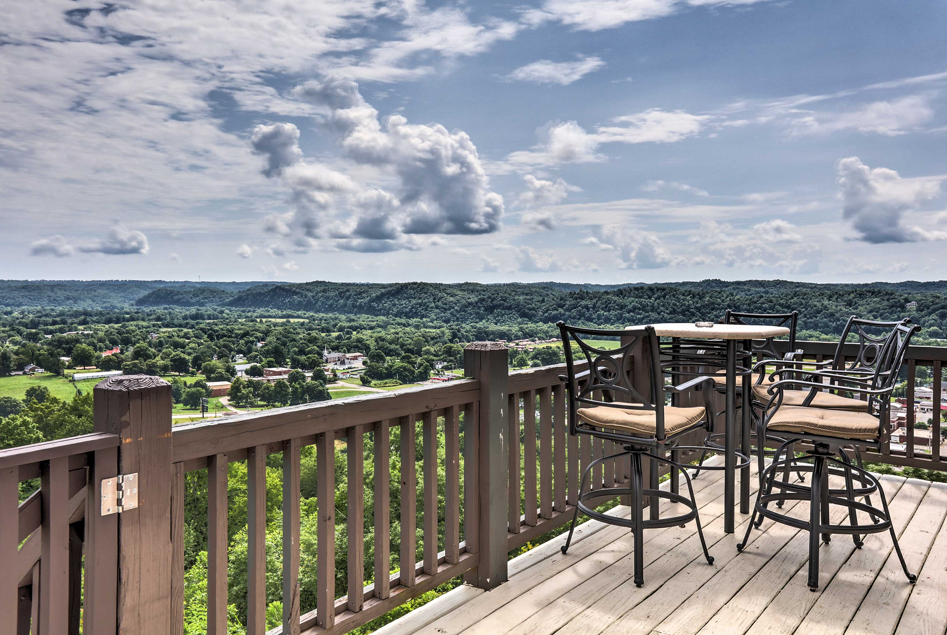 Private Balcony | Outdoor Dining | Scenic Views | 2nd-Story Apartment
