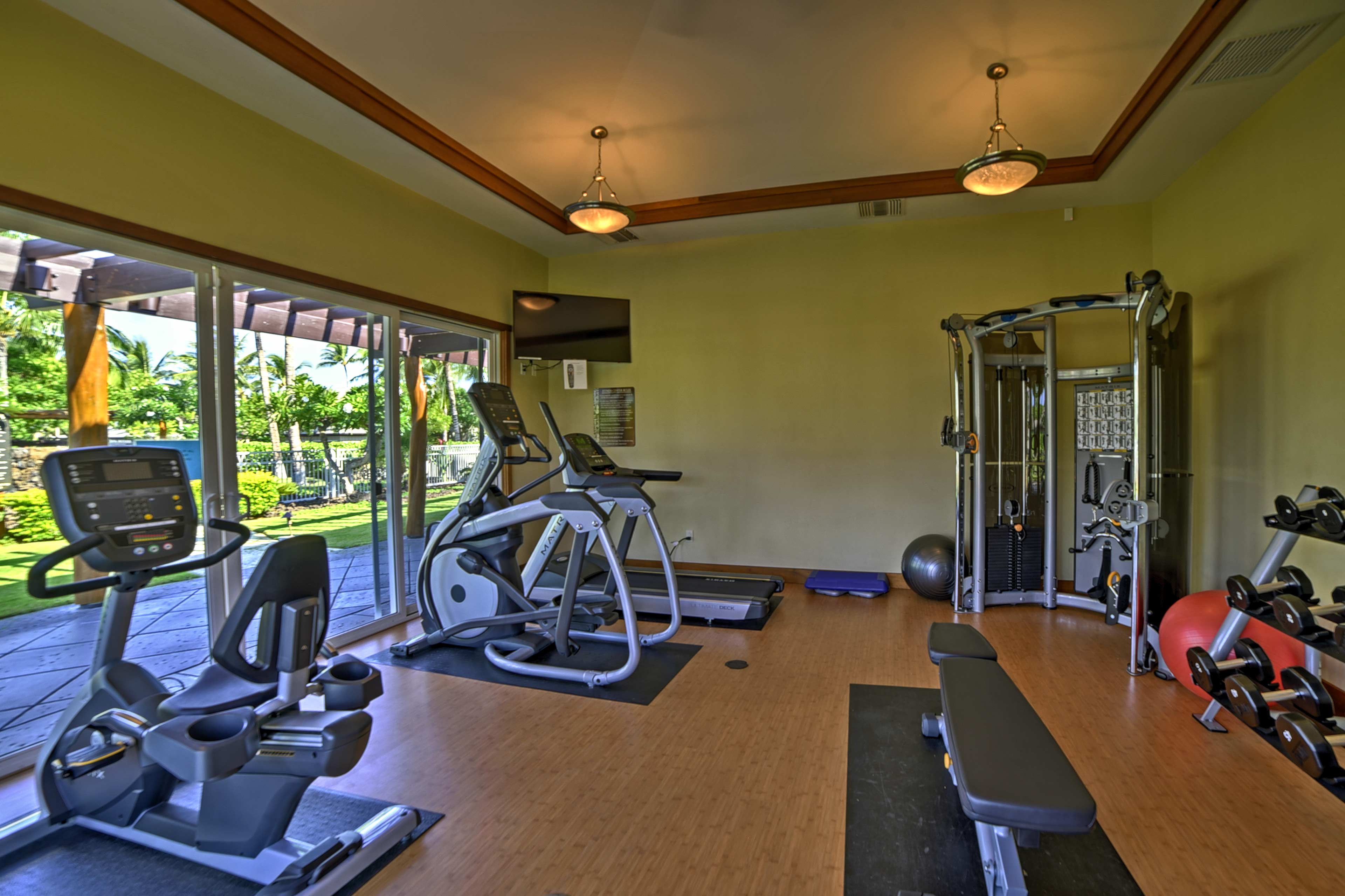 Get in your daily cardio in the state-of-the-art fitness center.