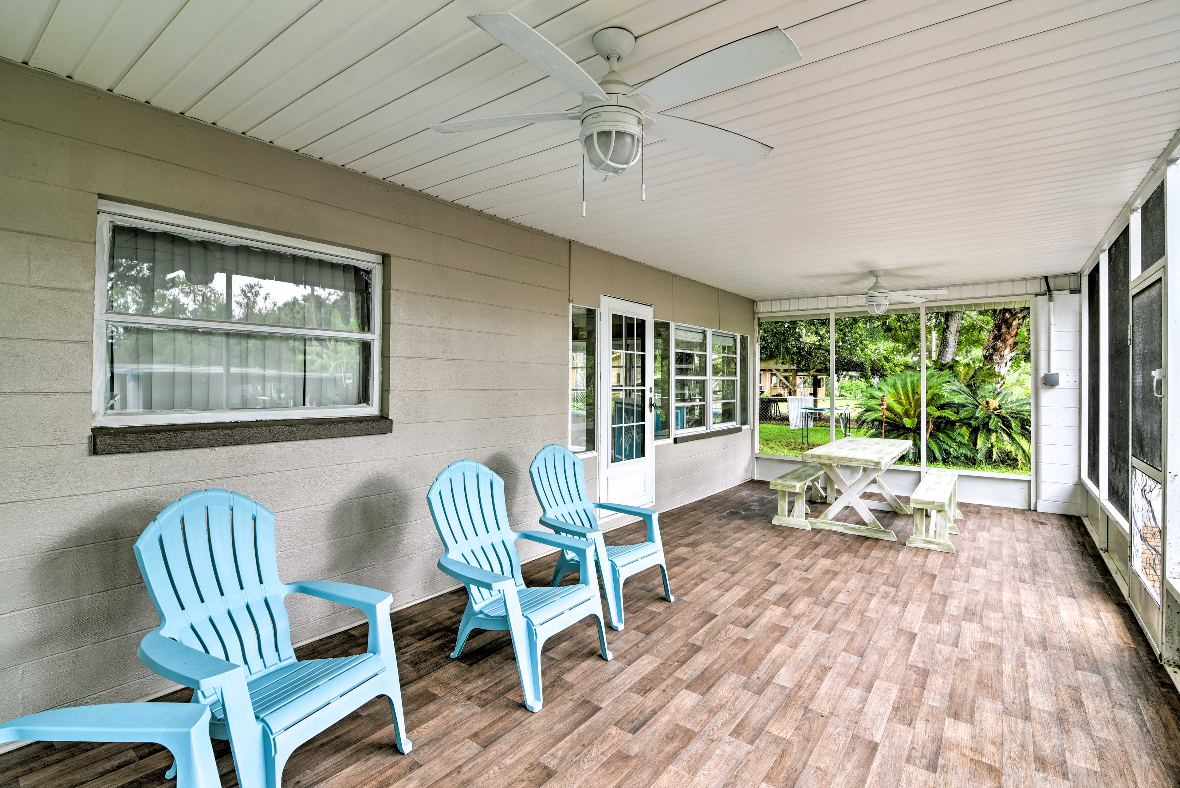 Enjoy afternoon tea on the screened lanai