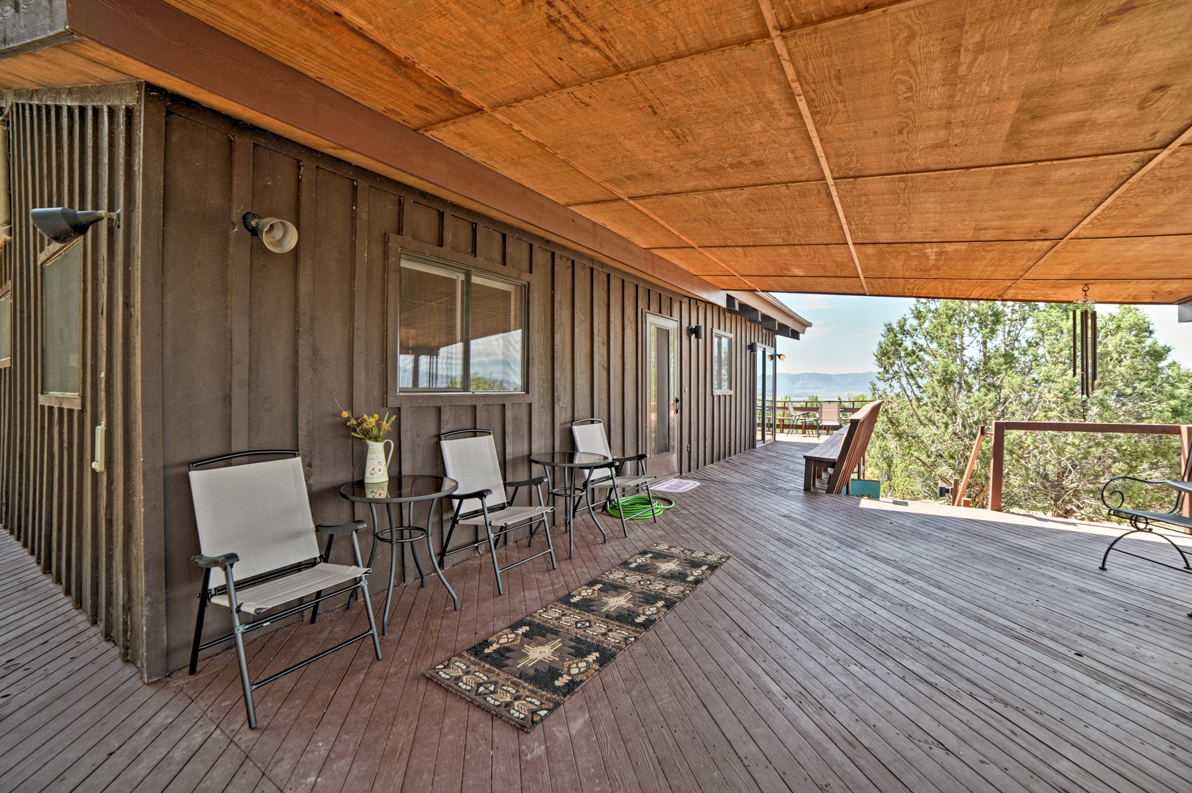 Sip your morning coffee from the covered porch.