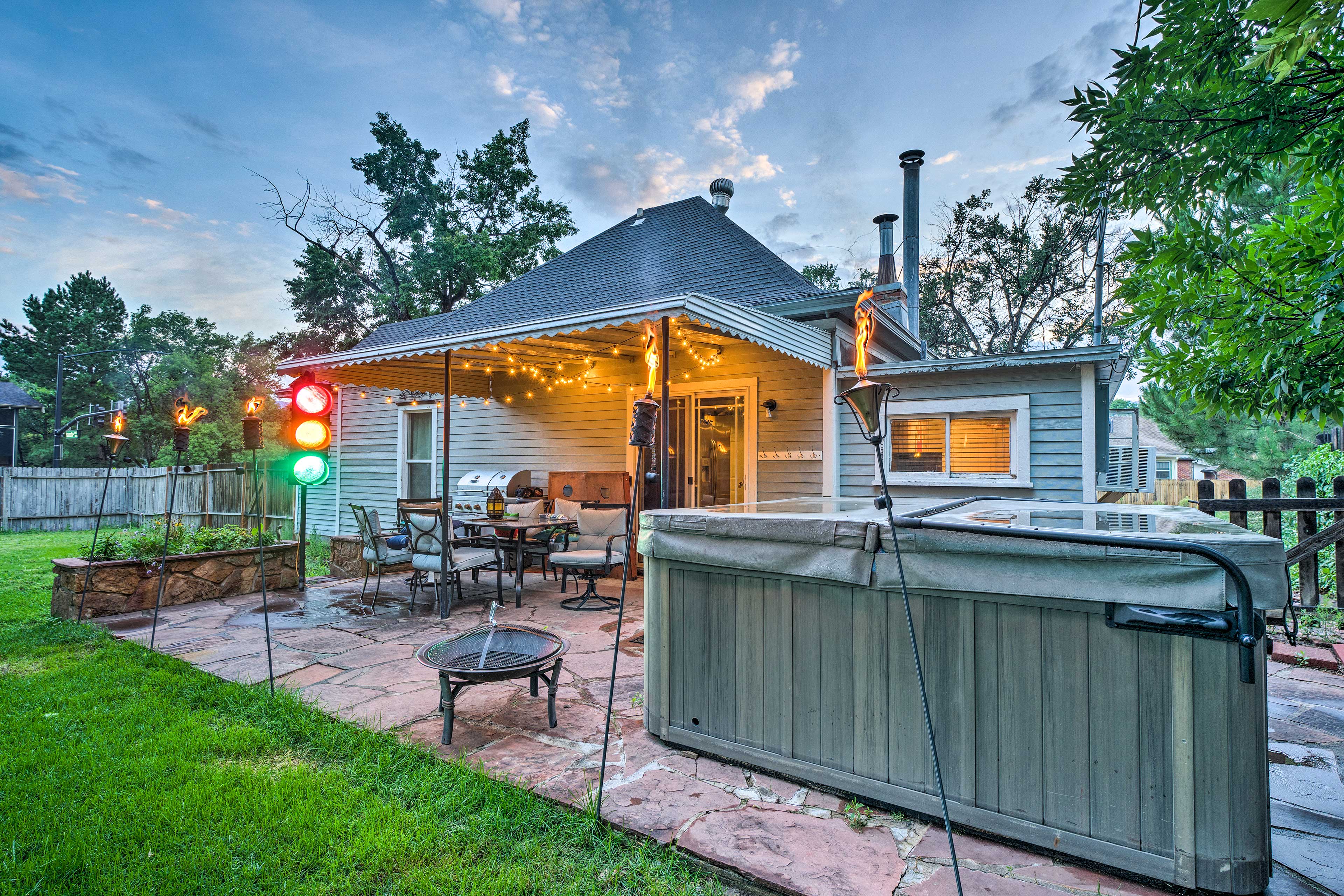 Soak up Colorado's sun from this vacation rental's back patio and hot tub!